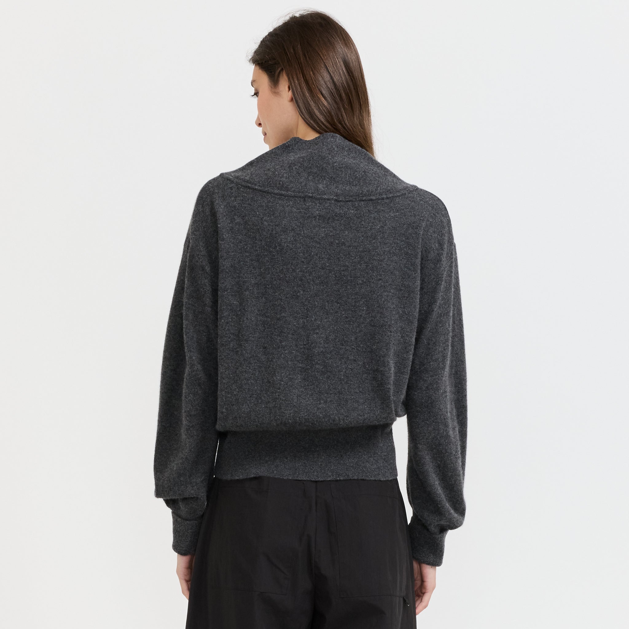 Snap Cardigan Dark Grey