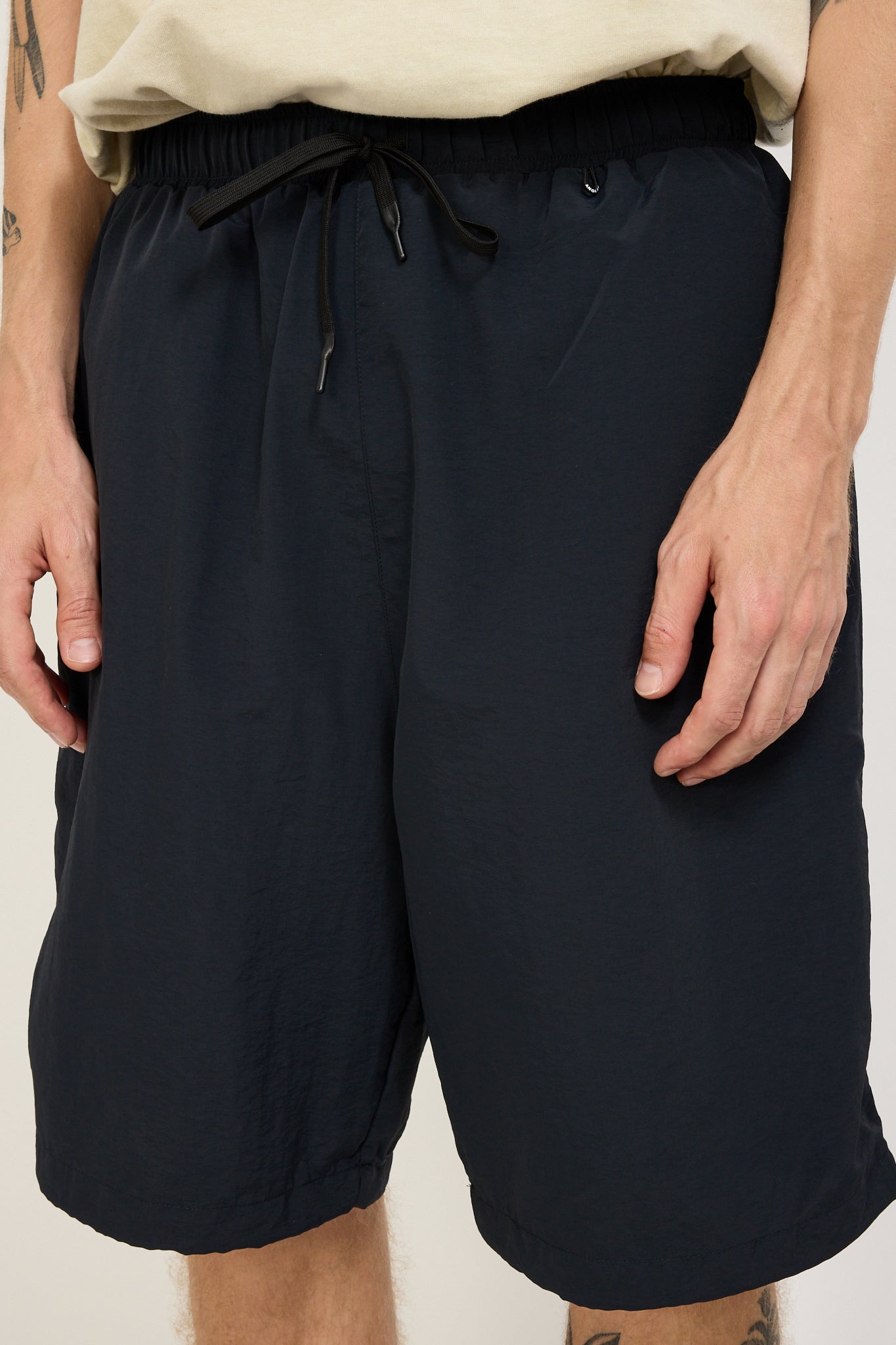 Ring Nylon String Half Pants Navy