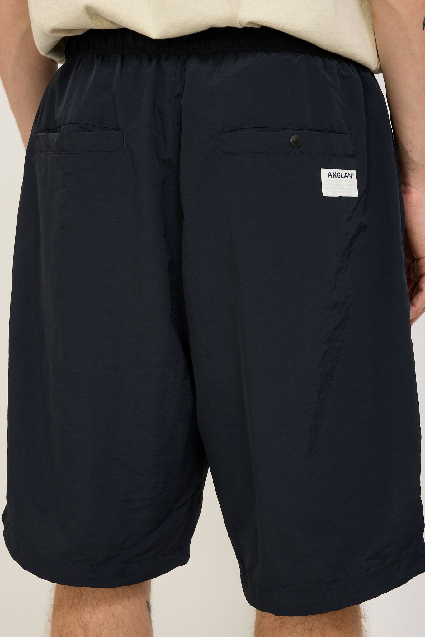 Ring Nylon String Half Pants Navy