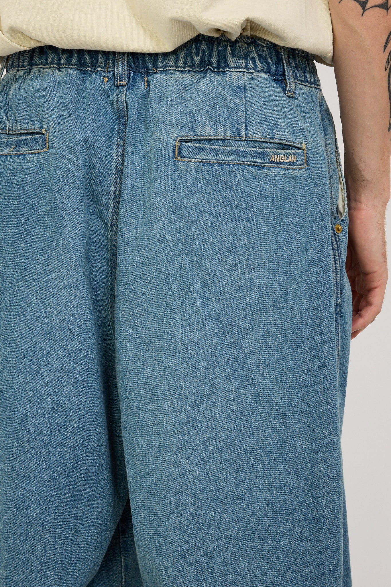 Anglan | Stone Vintage Denim Balloon Pants | Maplestore