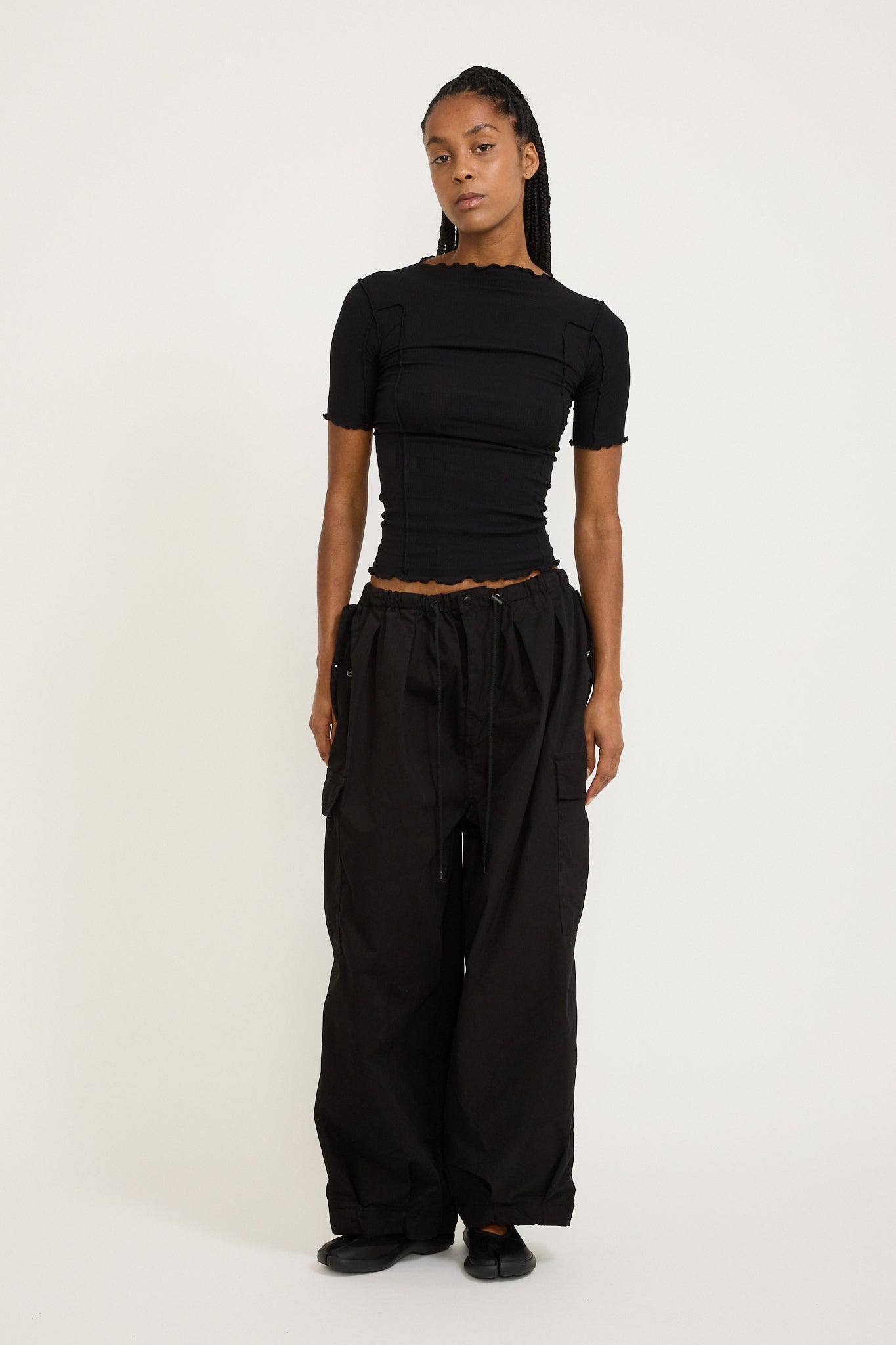 Anglan | Womens Field Vijo Balloon Pants Black | Maplestore