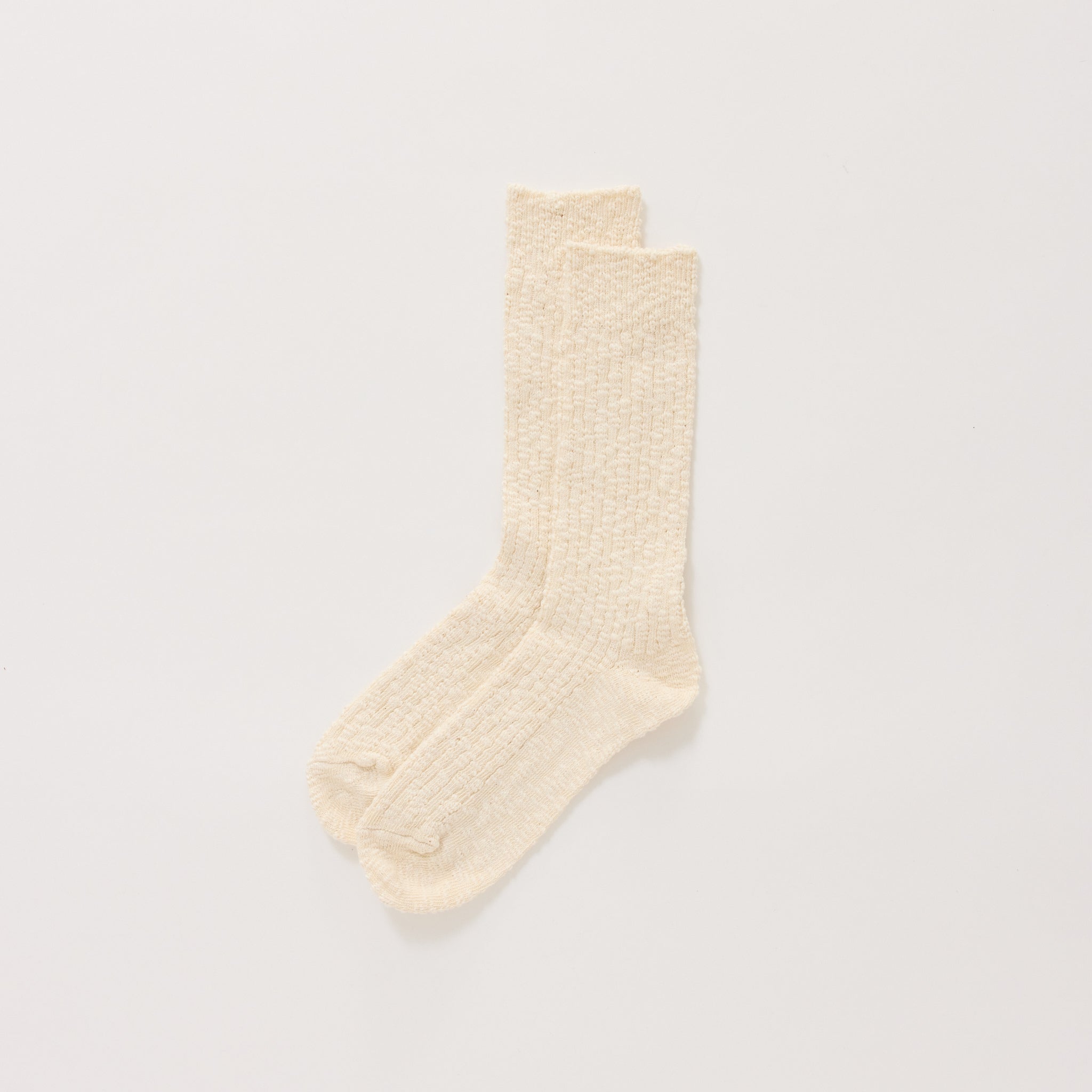 Light Weight Slub Crew Ivory