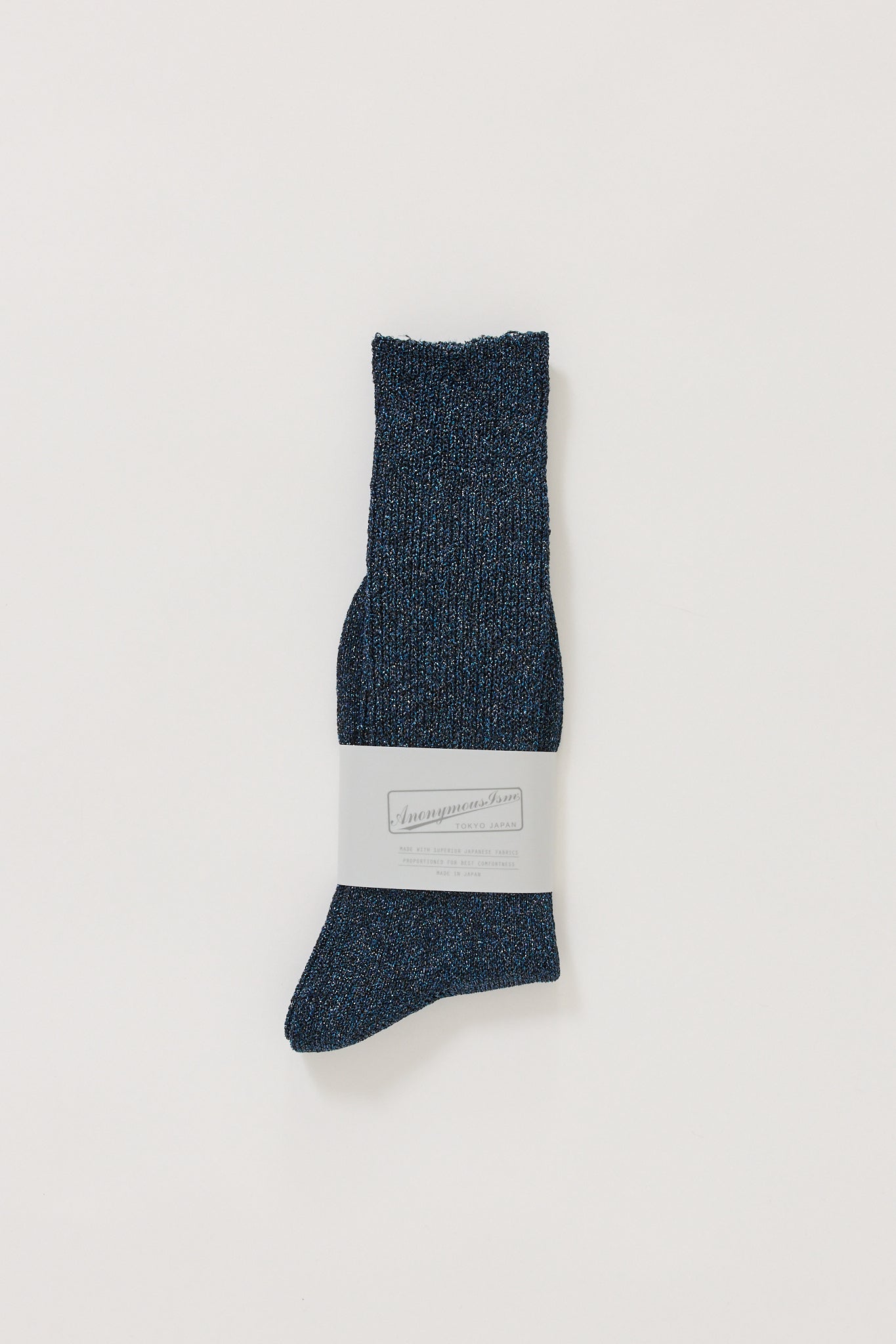 Anonymous Ism | L/G Glitter Rib Crew Navy | Maplestore