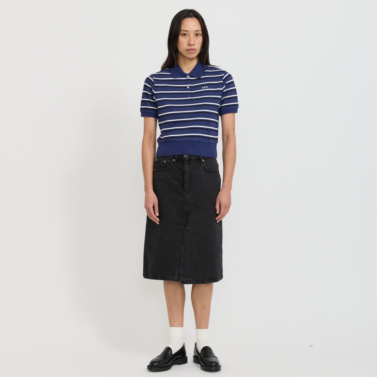 A.P.C. | Lizzie Skirt Washed Black | Maplestore