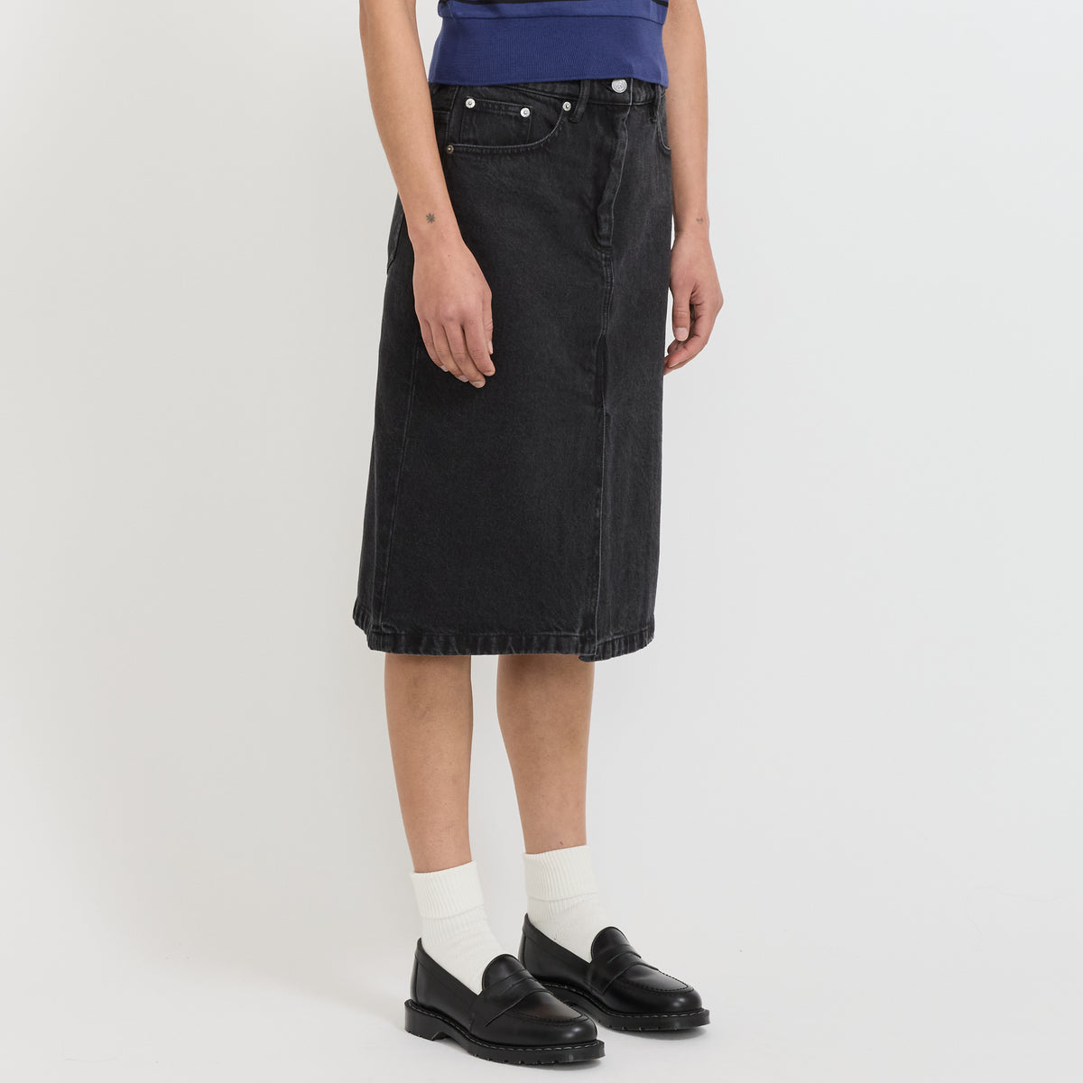 A.P.C. | Lizzie Skirt Washed Black | Maplestore