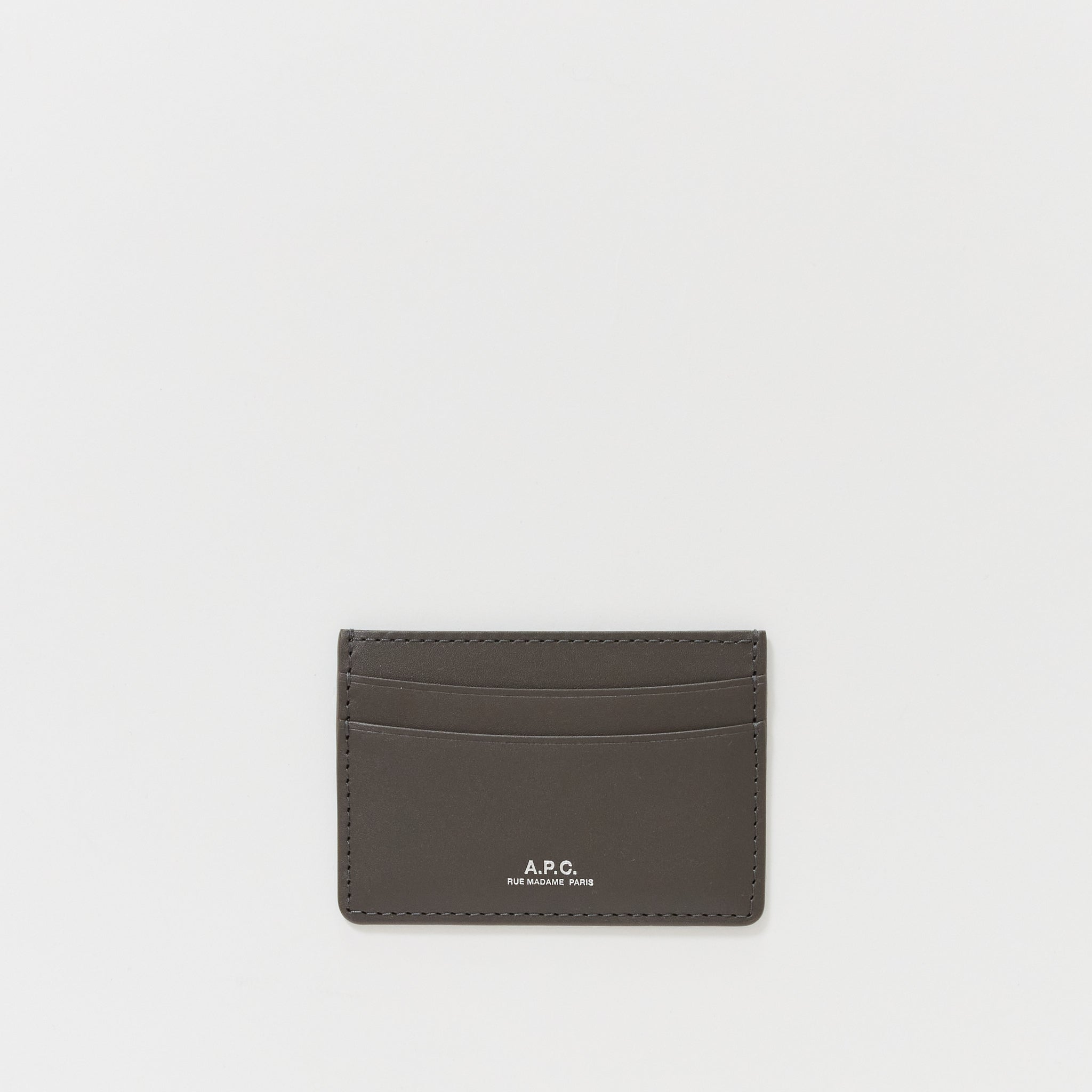A.P.C. BLACK LEATHER CARD HOLDER ☆A.P.C.☆ Demilun Card