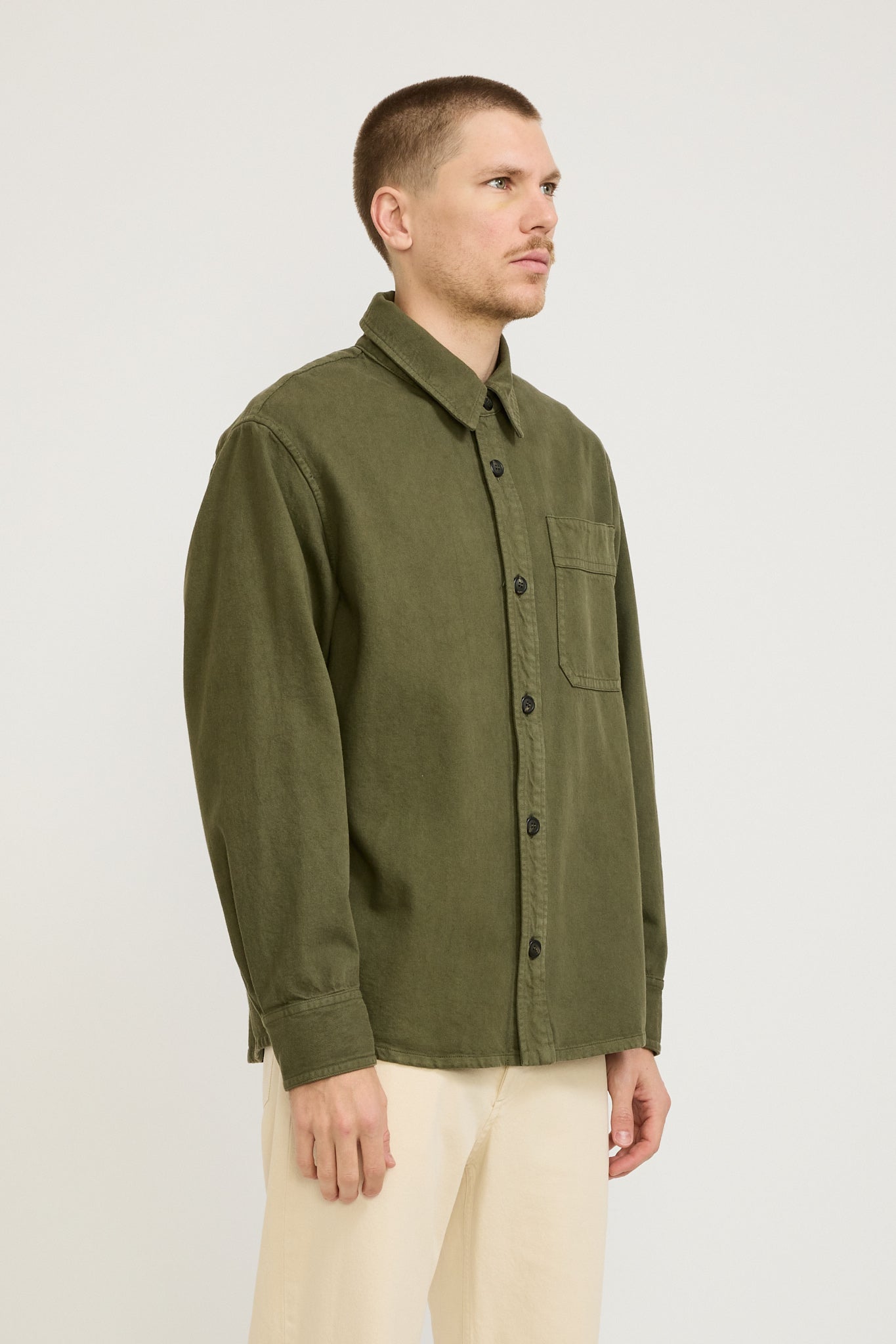 A.P.C. | Basile Cavalier Overshirt Khaki | Maplestore