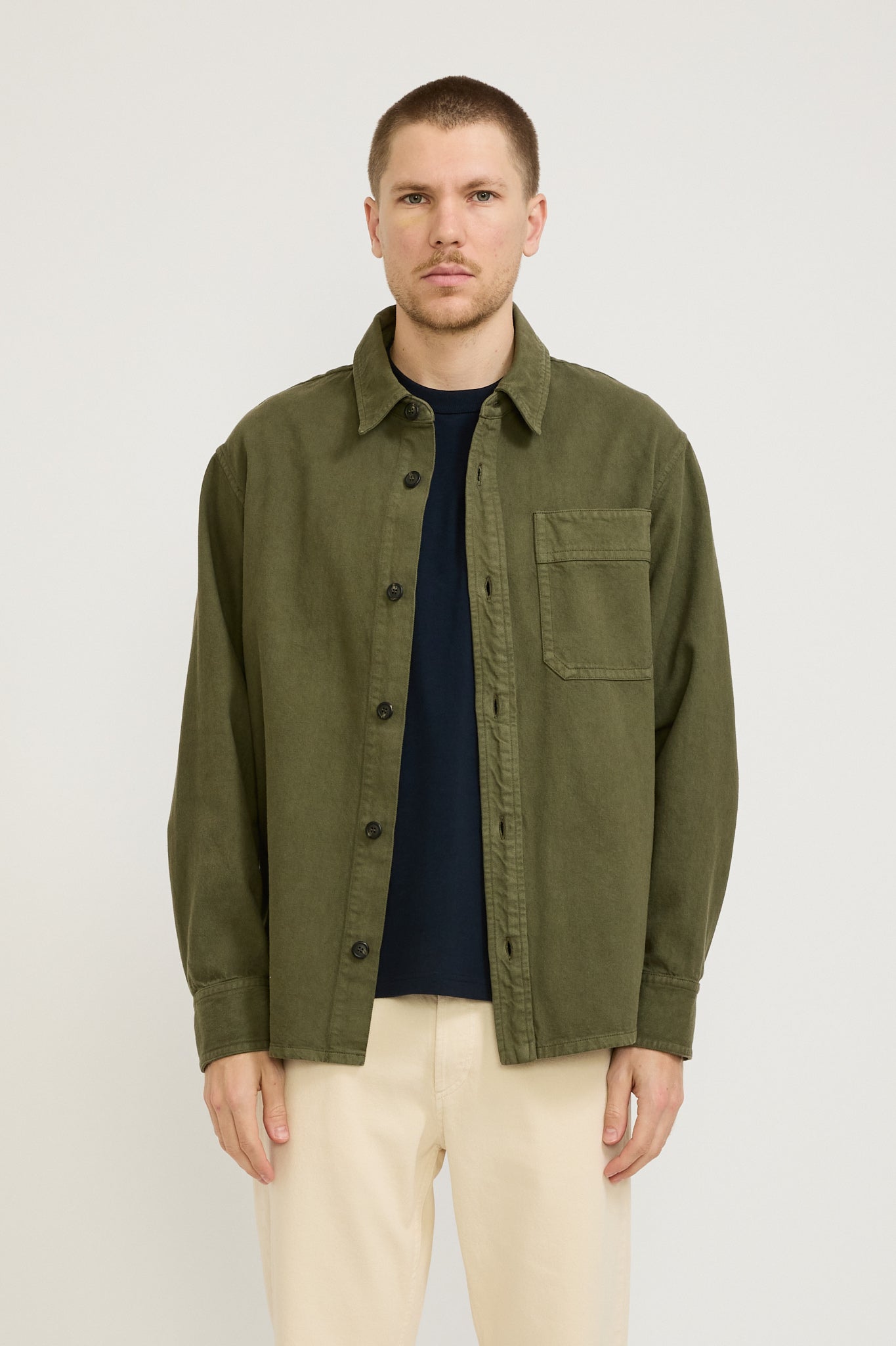 A.P.C. | Basile Cavalier Overshirt Khaki | Maplestore