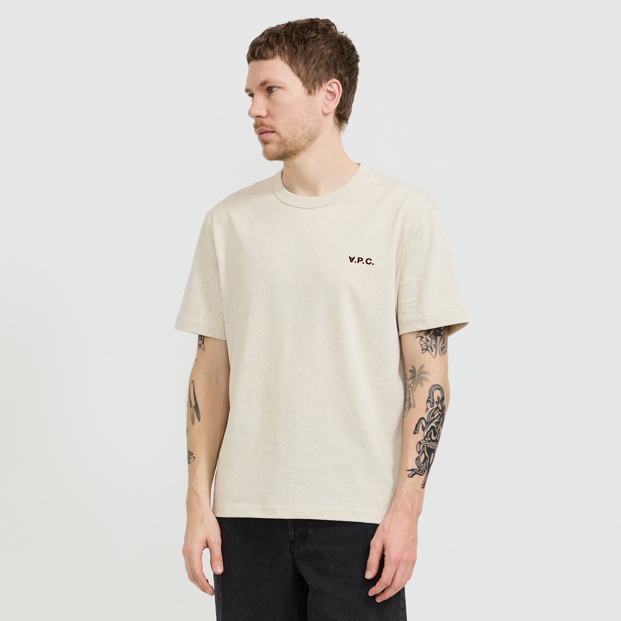 Boxy Petit VPC T-Shirt Ecru/Red