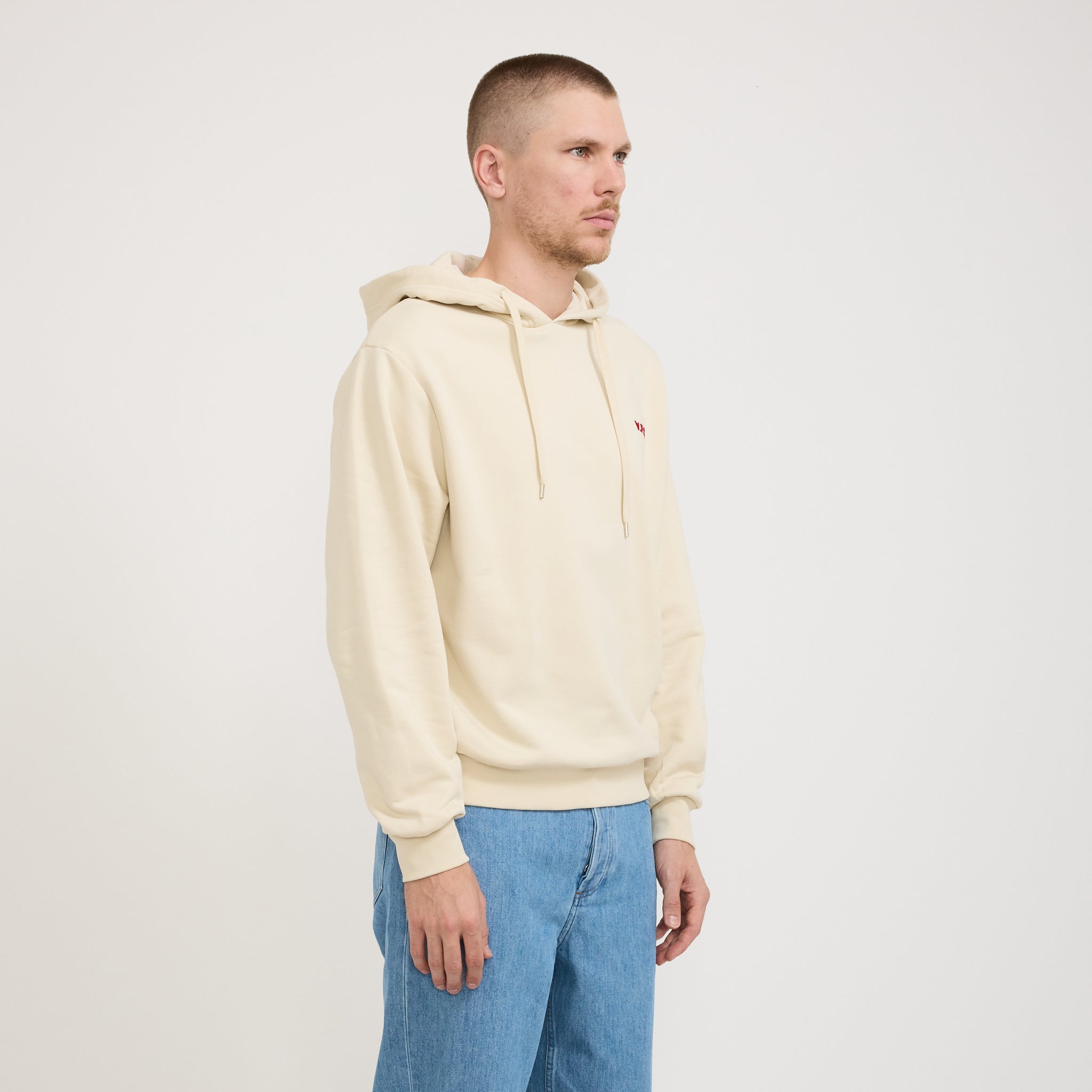 A.P.C. | Boxy Petite VPC Hoodie Mastic/Rouge | Maplestore