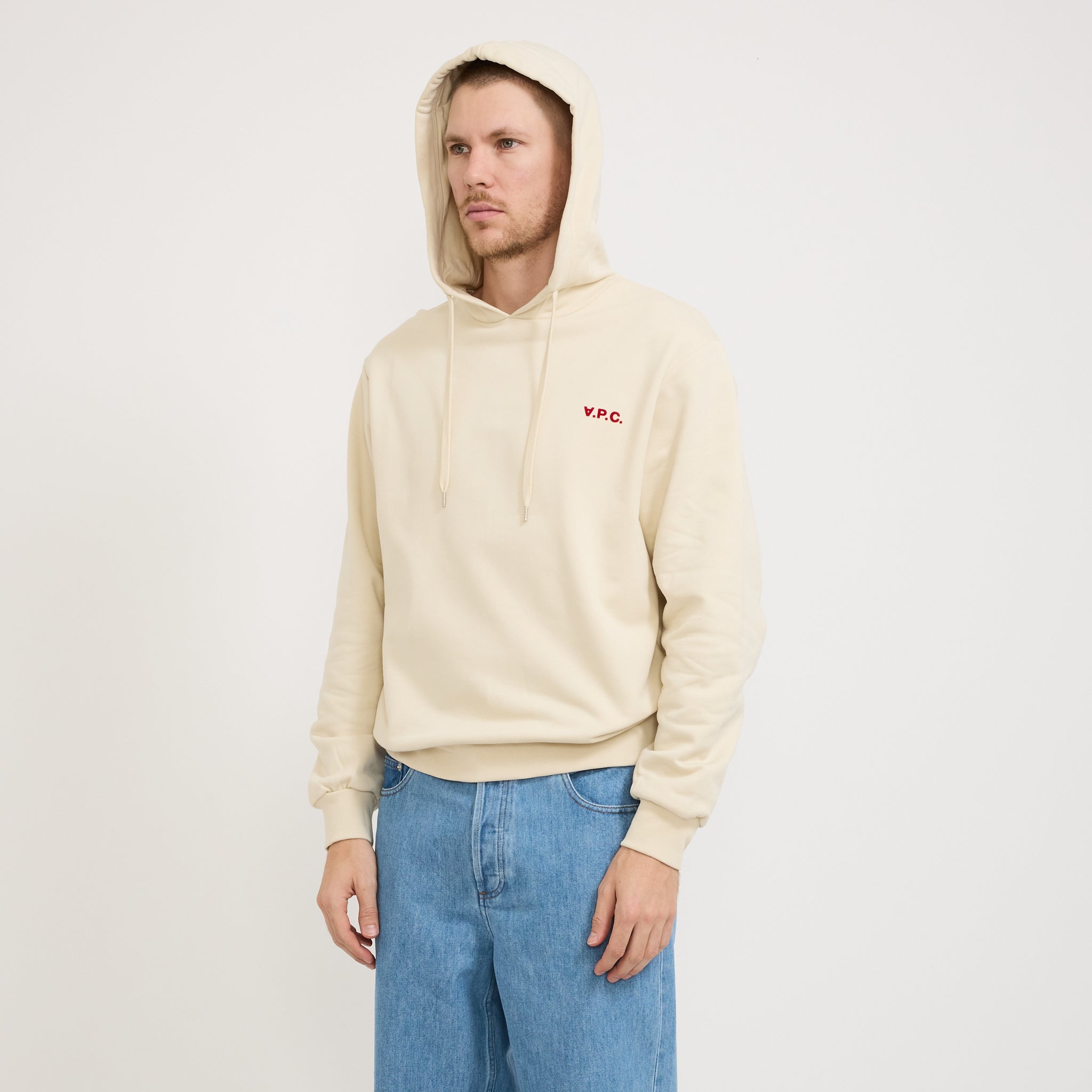 A.P.C. | Boxy Petite VPC Hoodie Mastic/Rouge | Maplestore