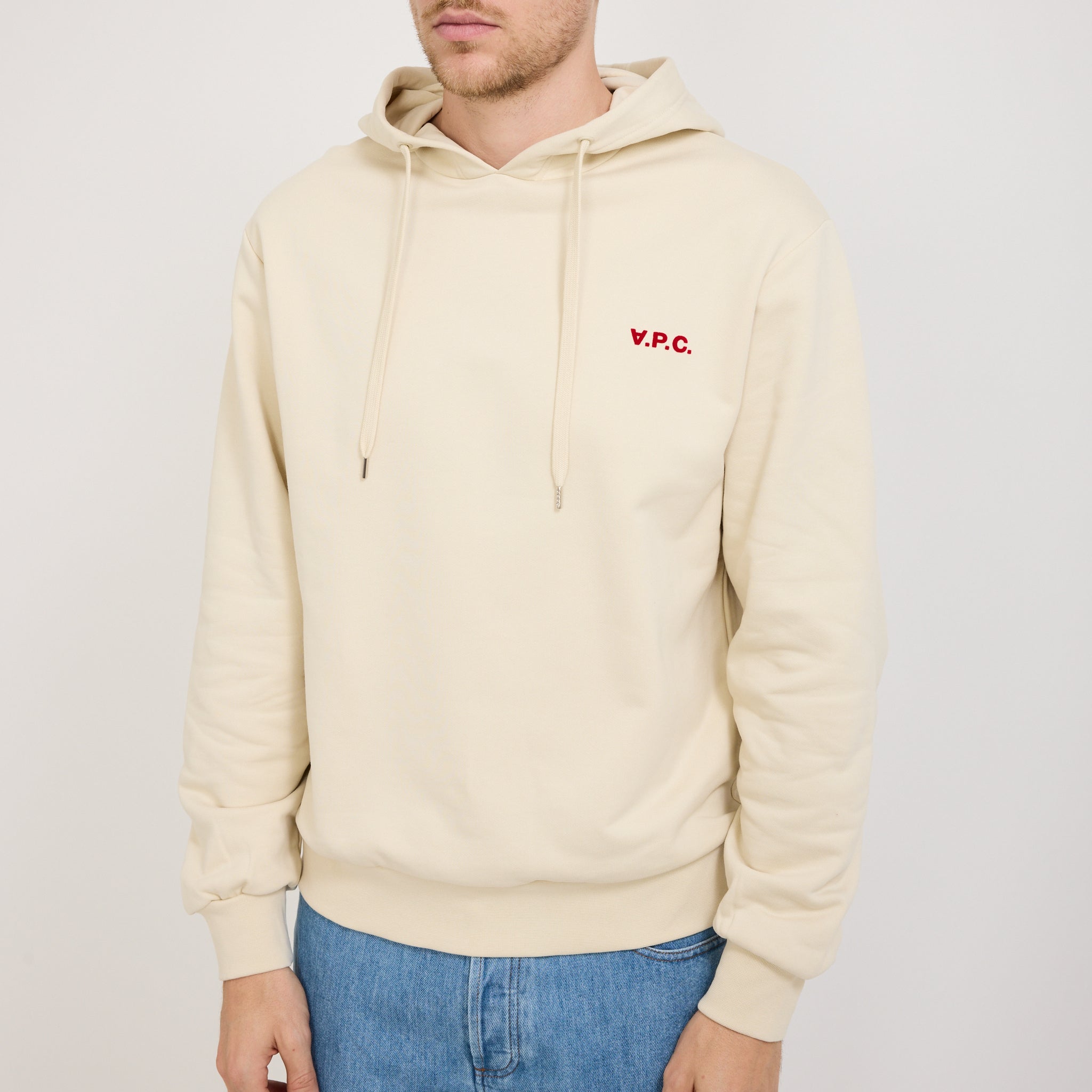 A.P.C. | Boxy Petite VPC Hoodie Mastic/Rouge | Maplestore