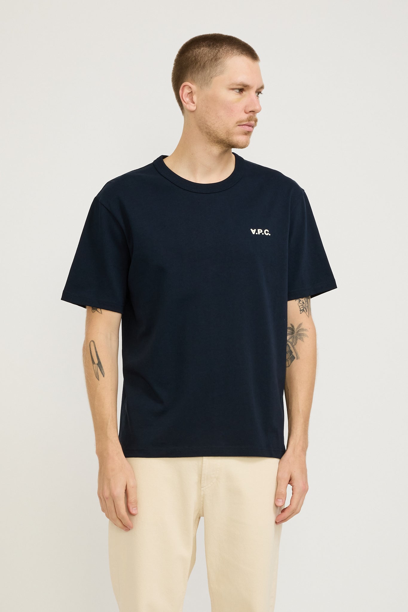 Boxy Petit VPC T-Shirt Dark Navy/Ecru