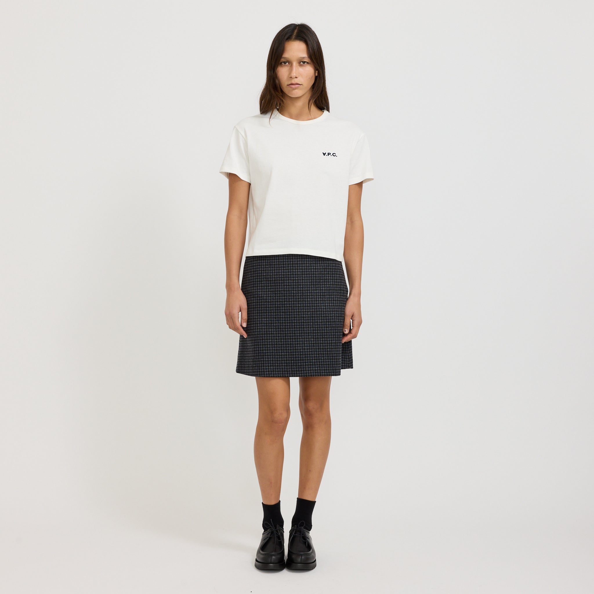 Boxy Petit VPC T-Shirt White/Dark Navy
