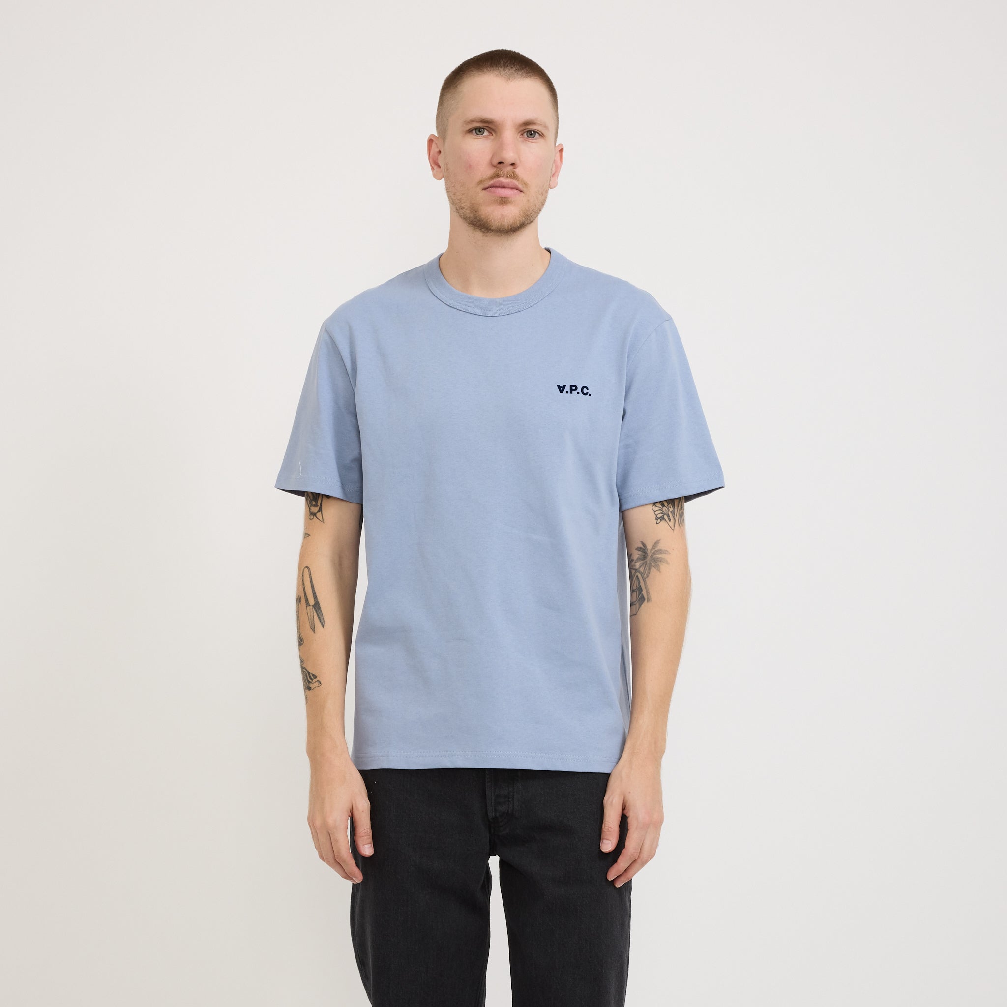 Boxy Petit VPC T-Shirt Blue Grey/Dark Navy