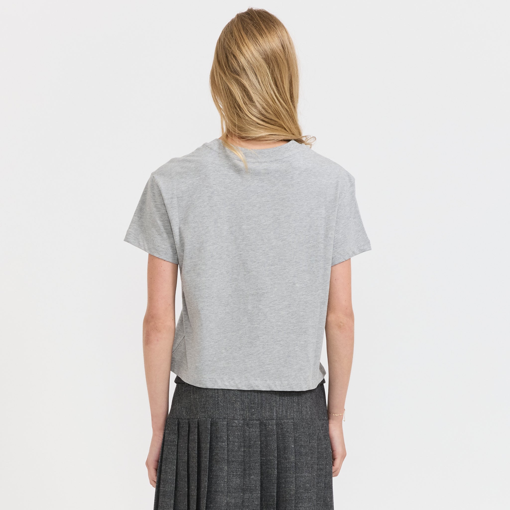 A.P.C. | Boxy Rue Madame T-Shirt Heather Grey/Water Green | Maplestore
