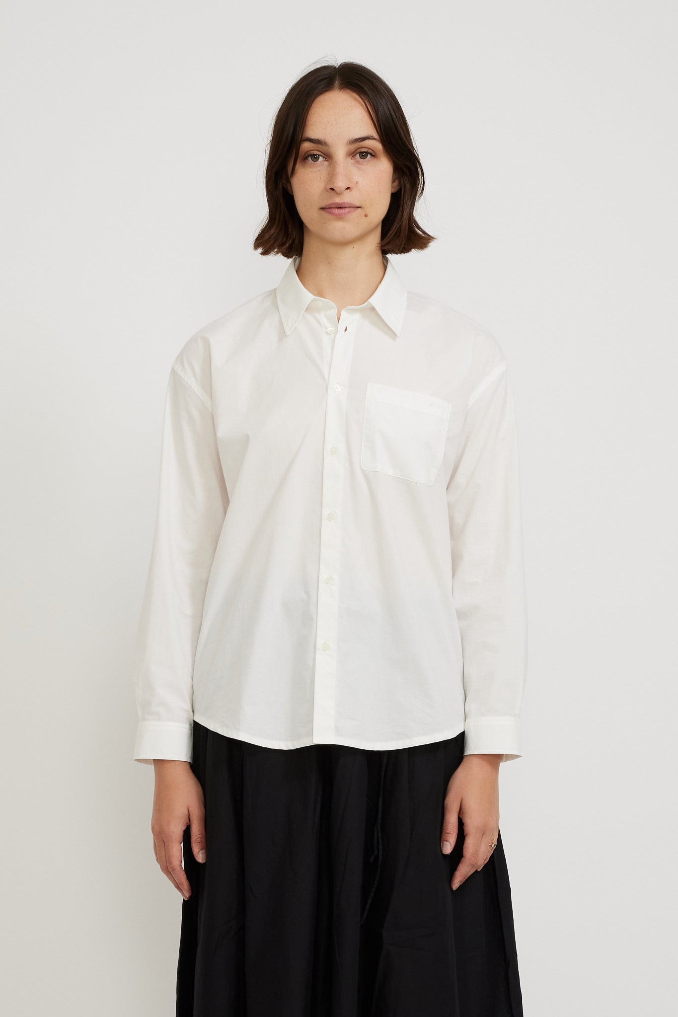 A.P.C. | Boyfriend Logo Shirt White | Maplestore