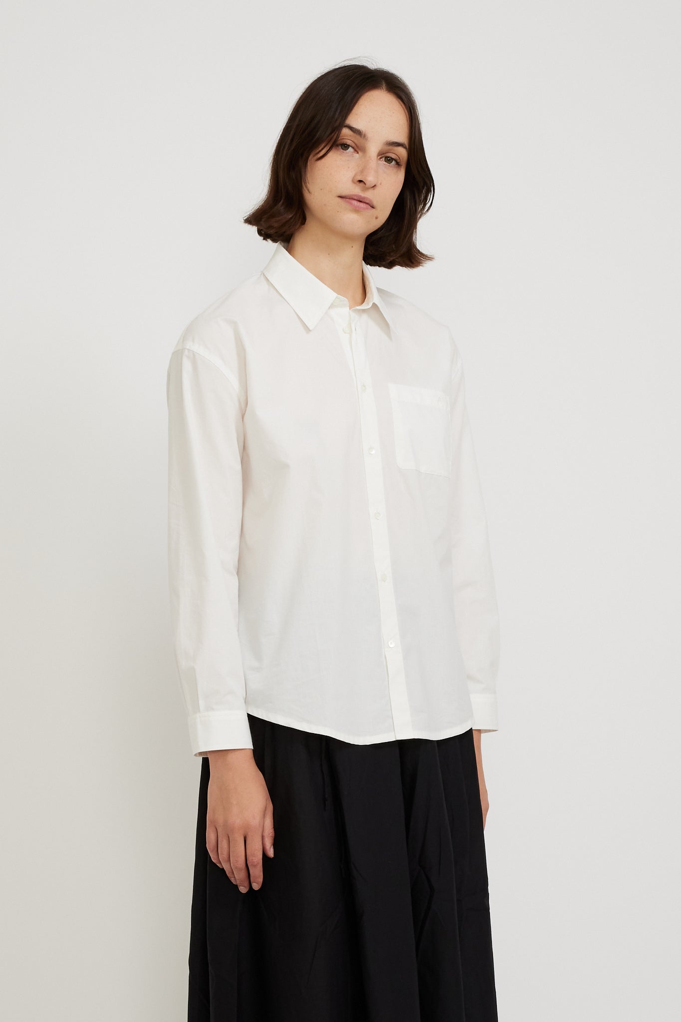 A.P.C. | Boyfriend Logo Shirt White | Maplestore