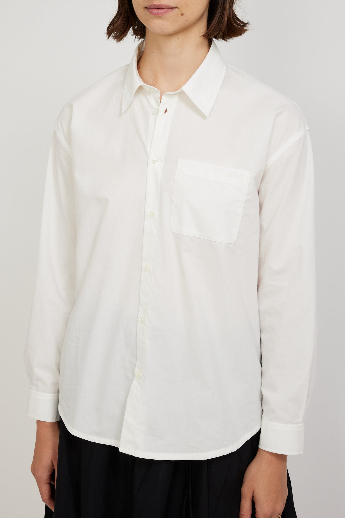 A.P.C. | Boyfriend Logo Shirt White | Maplestore