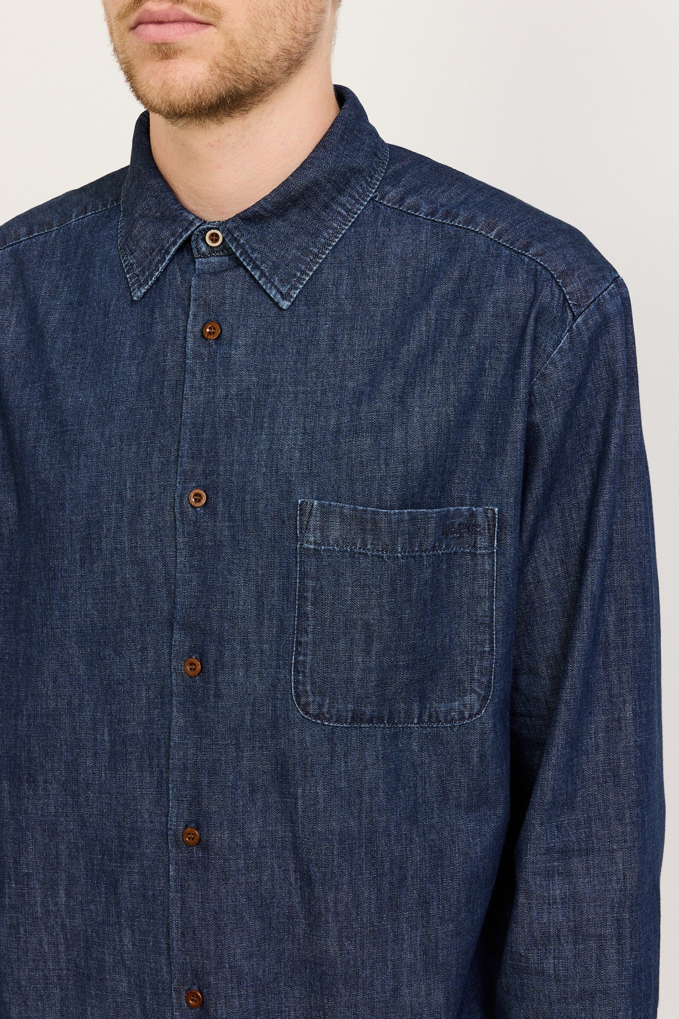 Malo Lago Shirt Washed Indigo