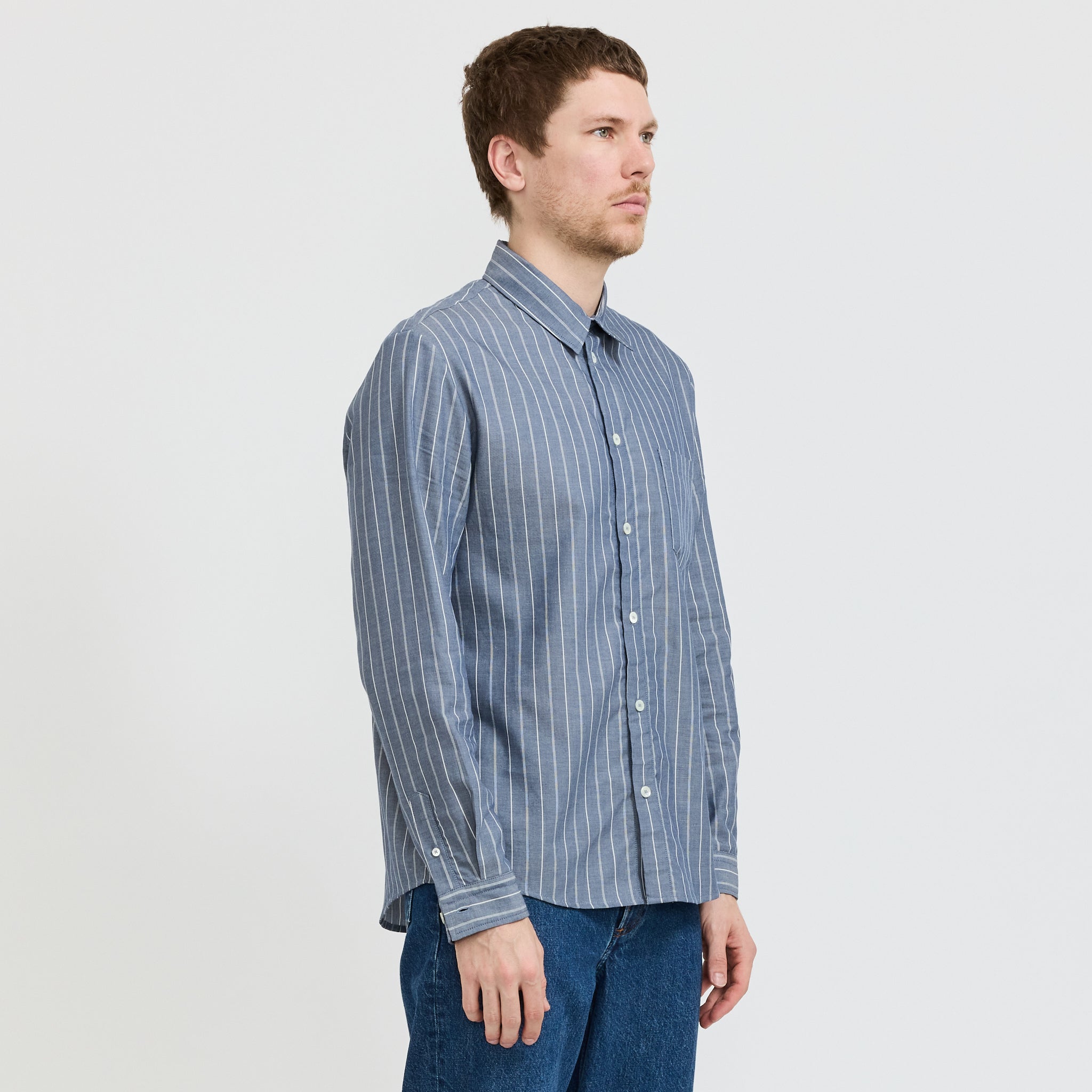 A.P.C. | Clement Shirt Blue Stripe | Maplestore