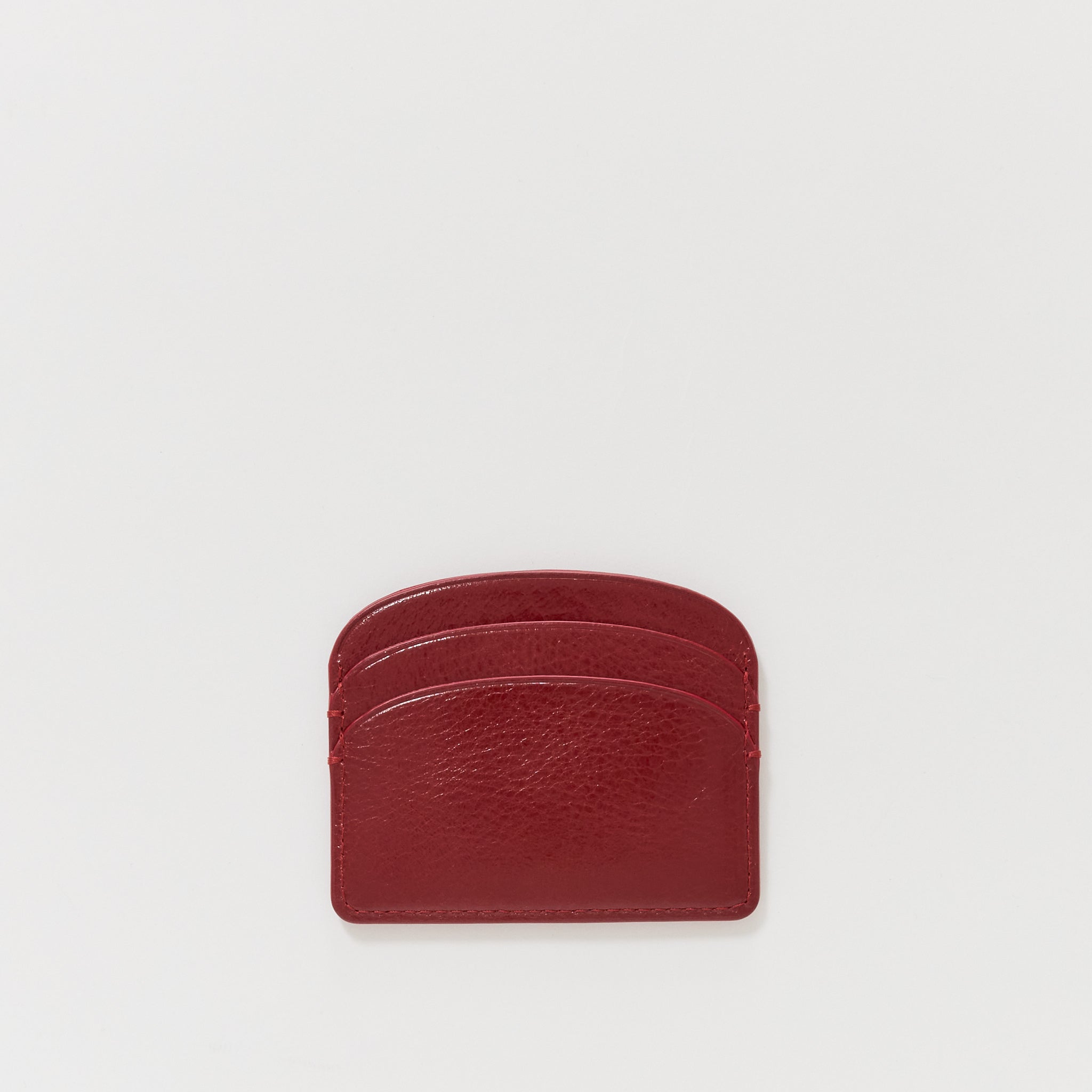 Demi Lune Card Holder Red