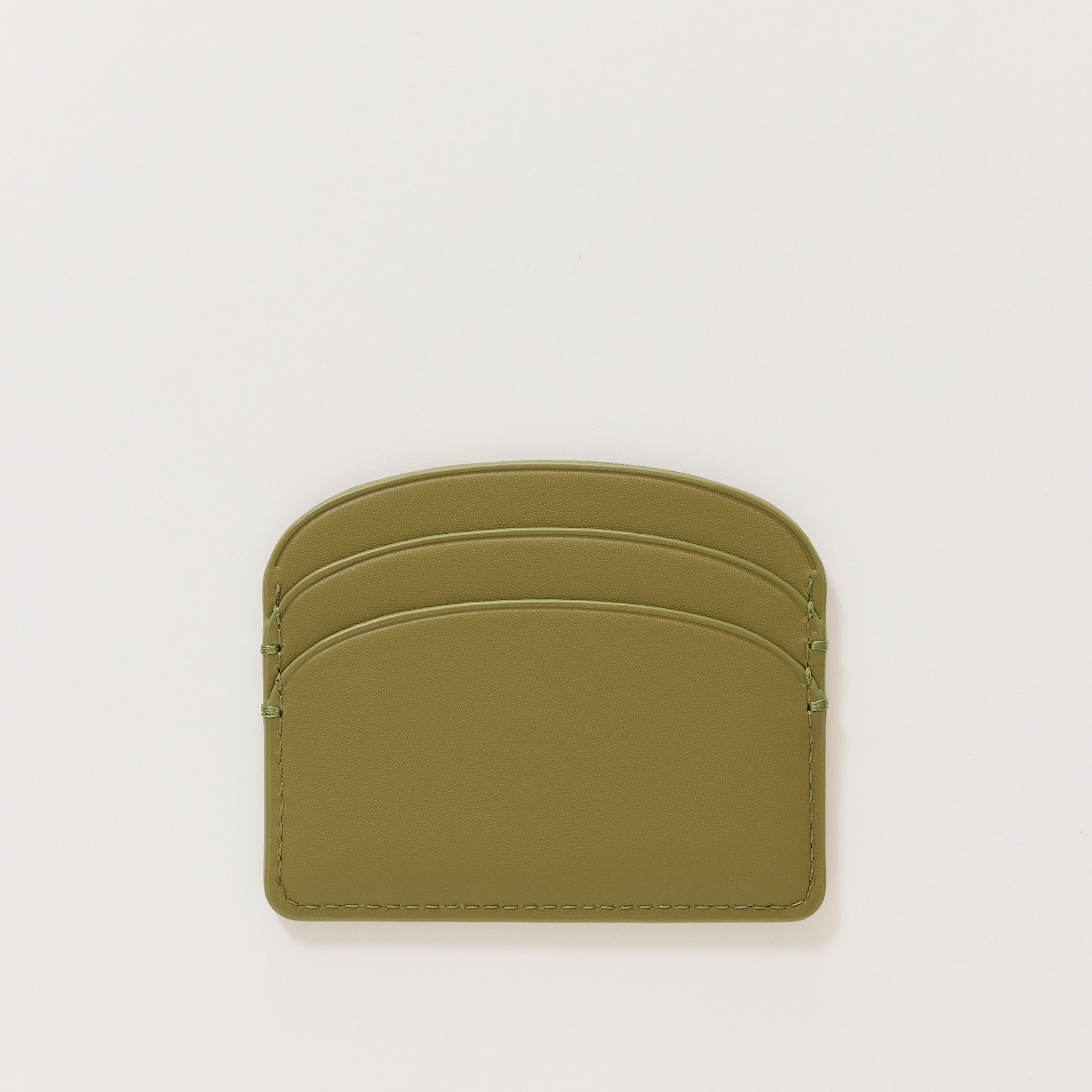 Demi Lune Card Holder Clay Green