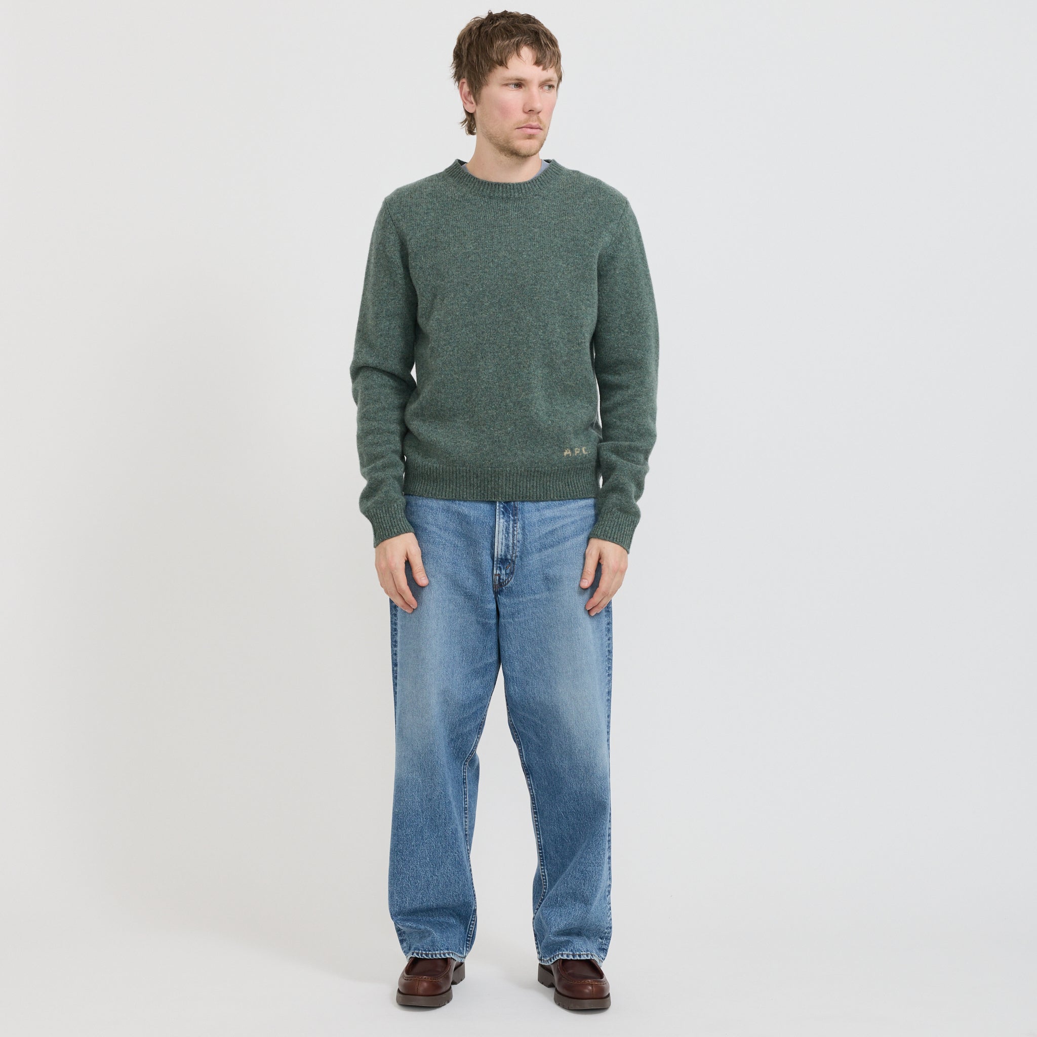 Edmond Knit Heathered Green