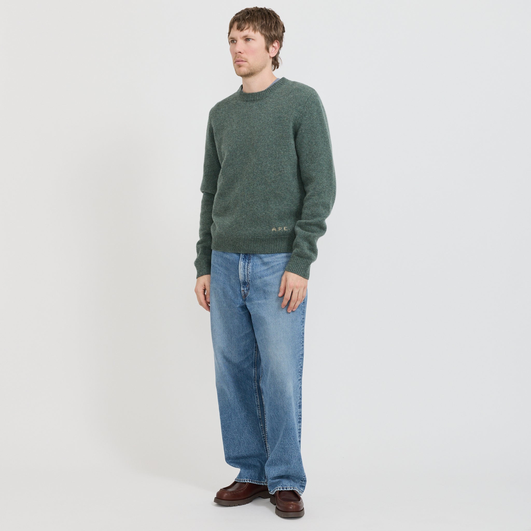 Edmond Knit Heathered Green