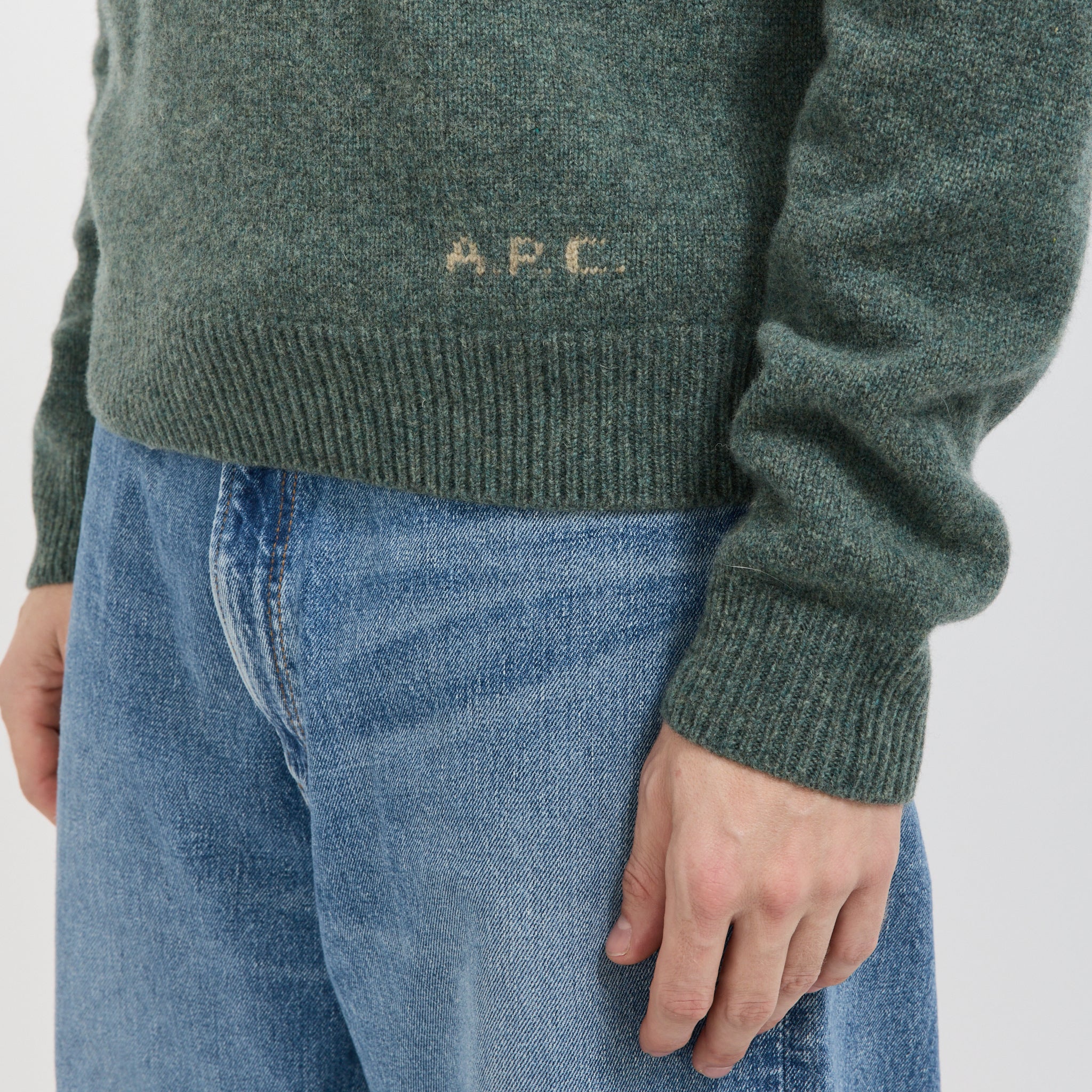 Edmond Knit Heathered Green
