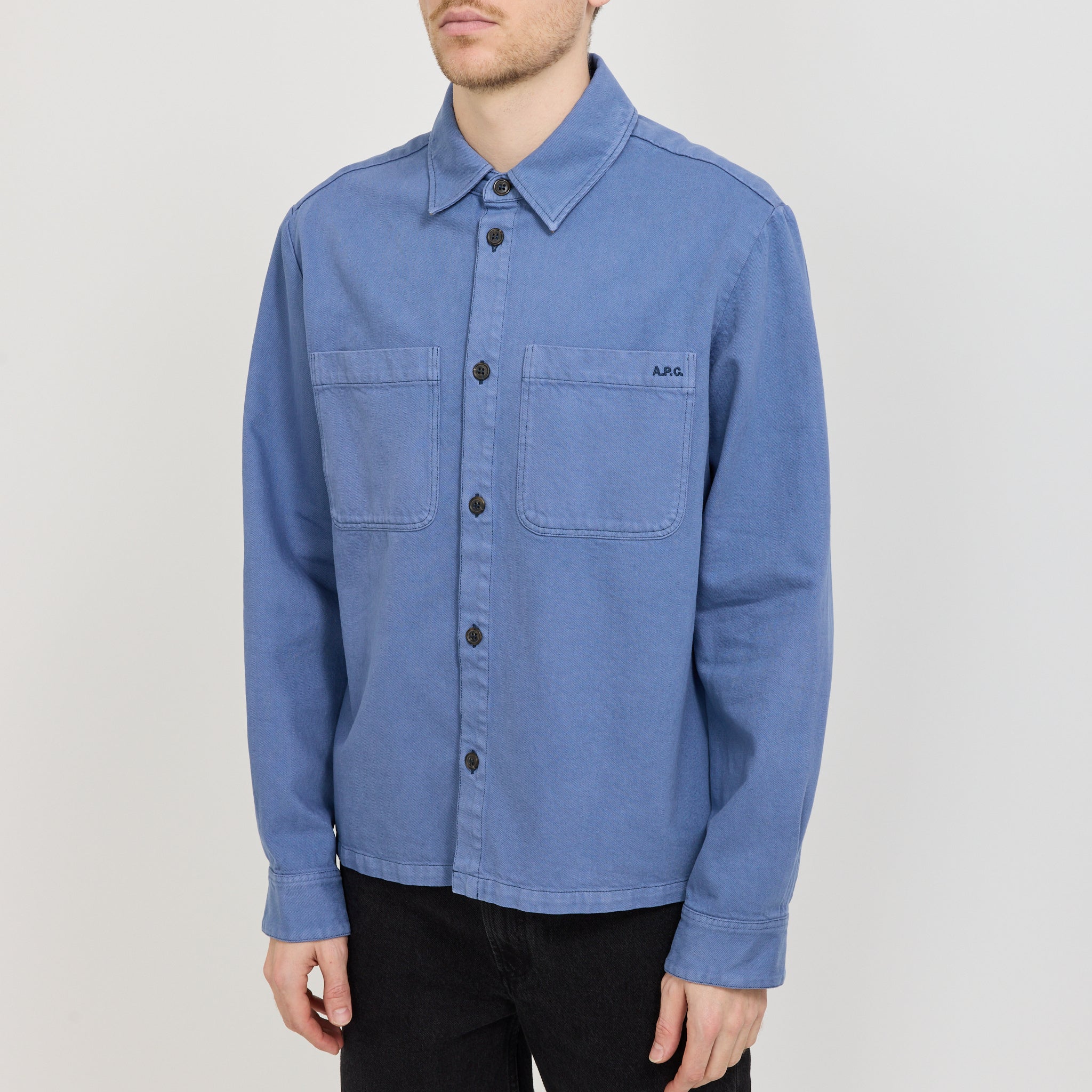 A.P.C. | Leon Overshirt Blue | Maplestore