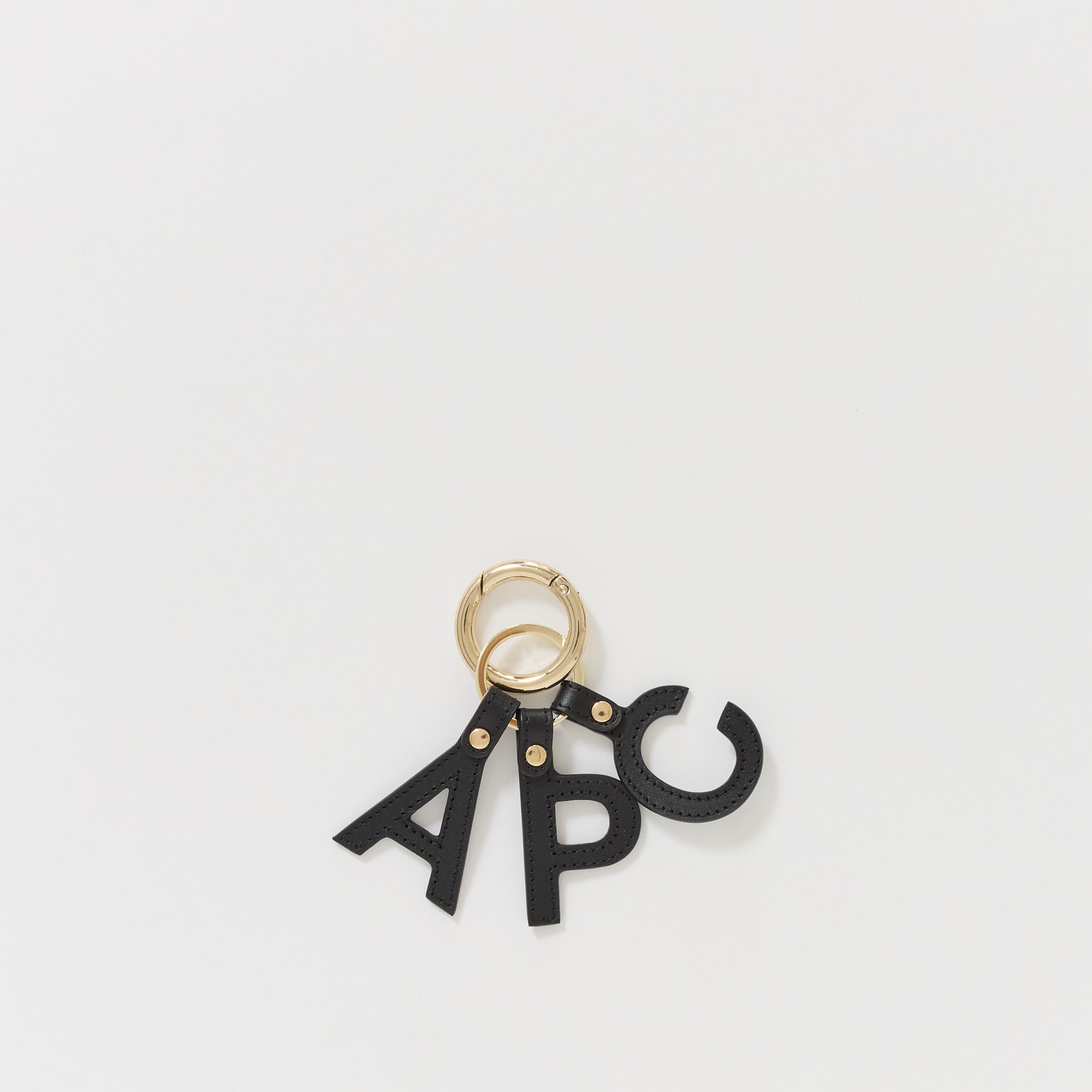 Letters Key Ring Black