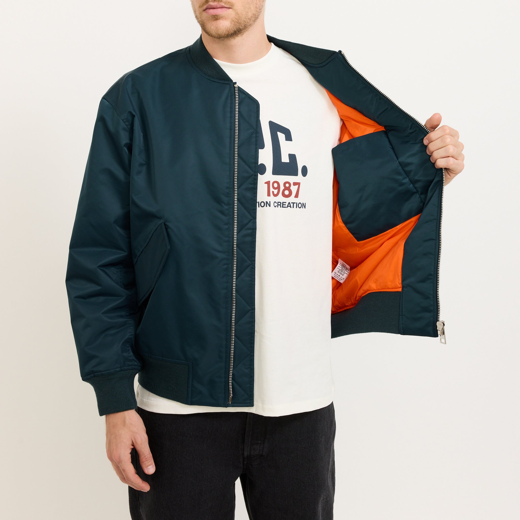 A.P.C. | Logan Jacket Petrol | Maplestore