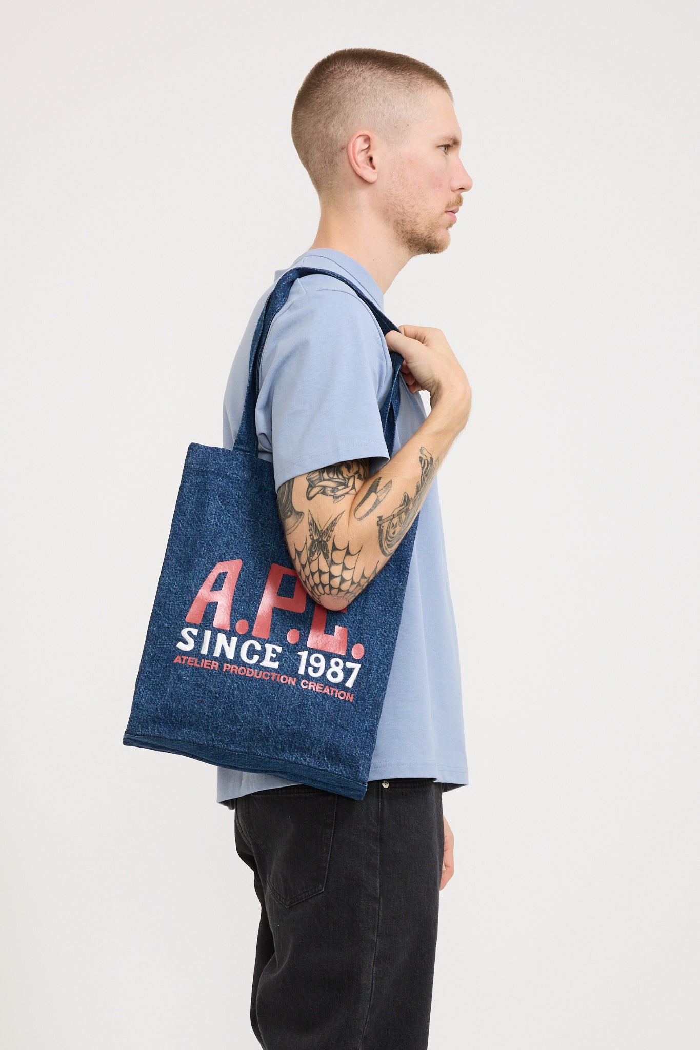 Lou Carpenter Tote Washed Indigo