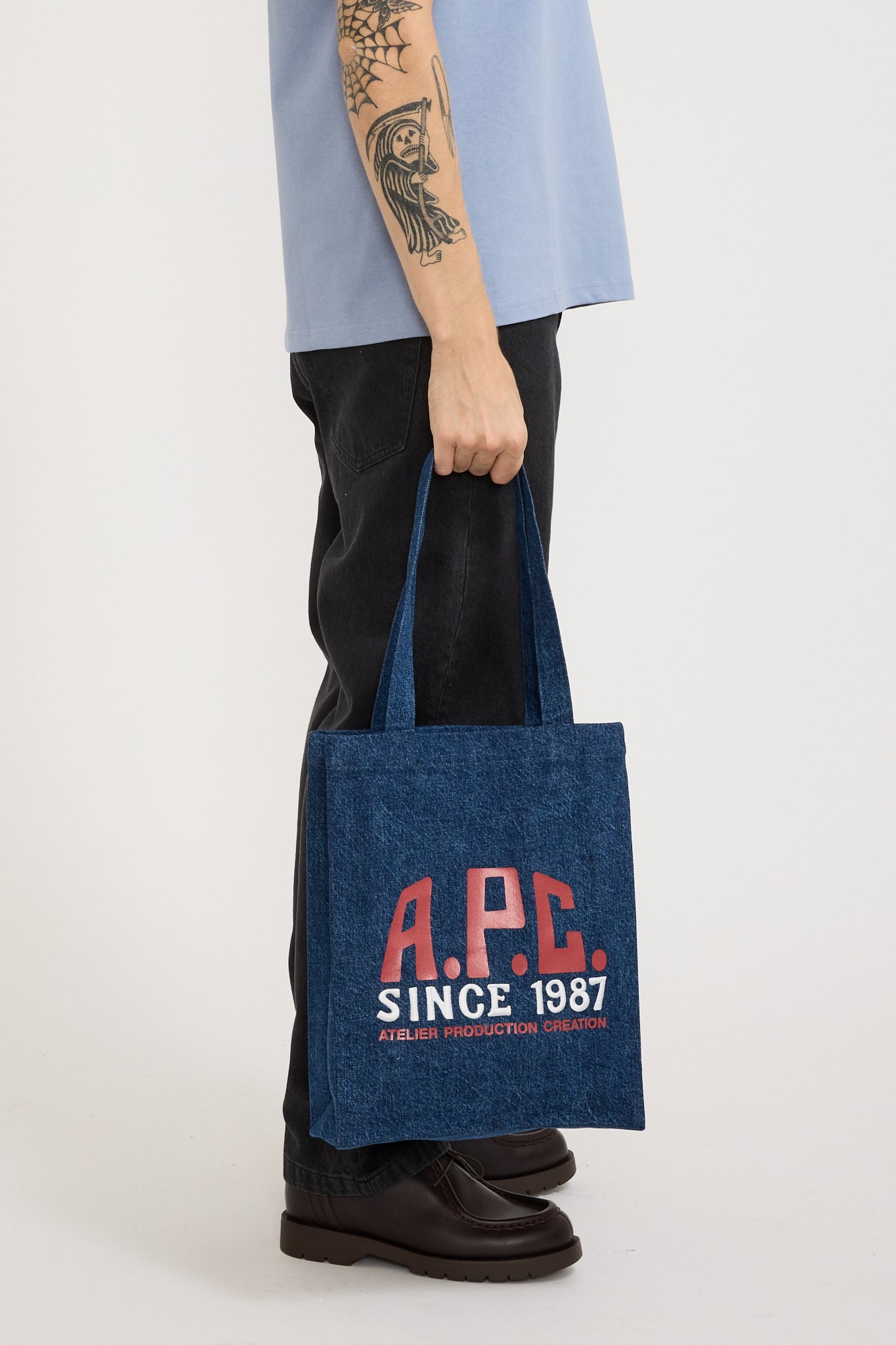 Lou Carpenter Tote Washed Indigo