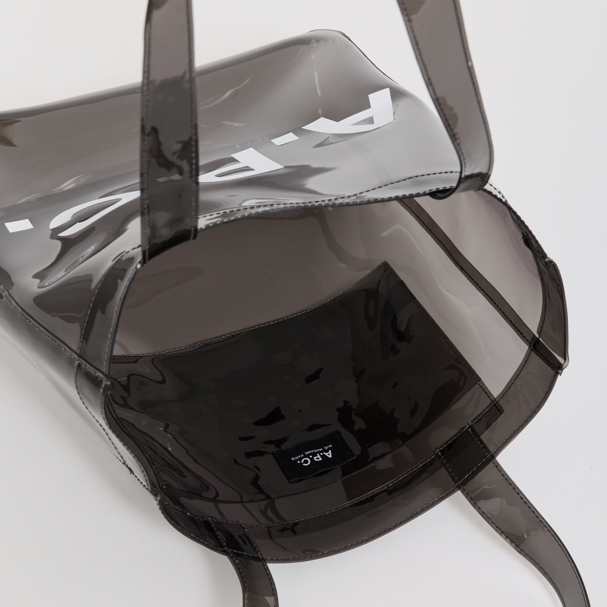 A.P.C. | Lou Tote Transparent Anthracite | Maplestore