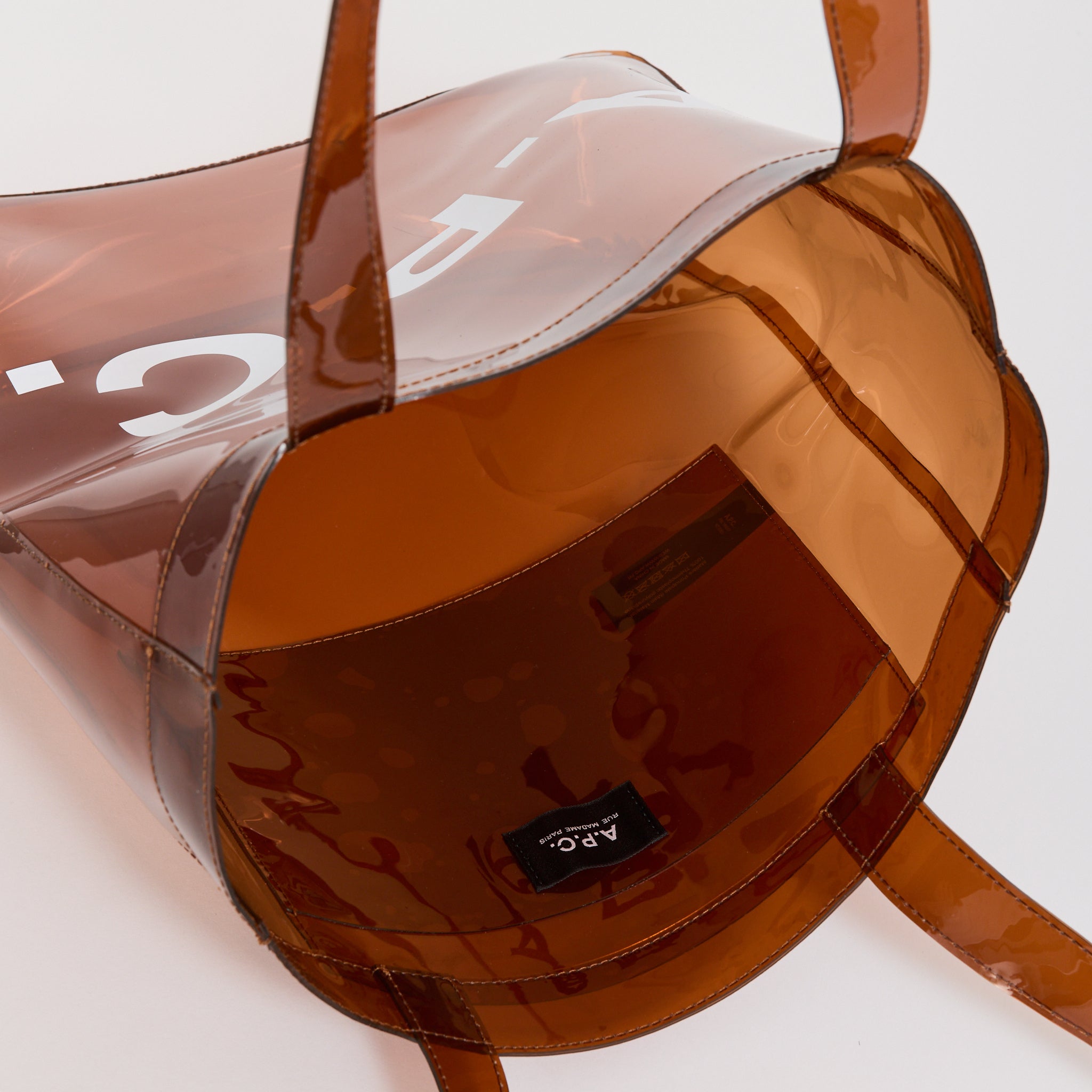 A.P.C. | Lou Tote Transparent Dark Brown | Maplestore