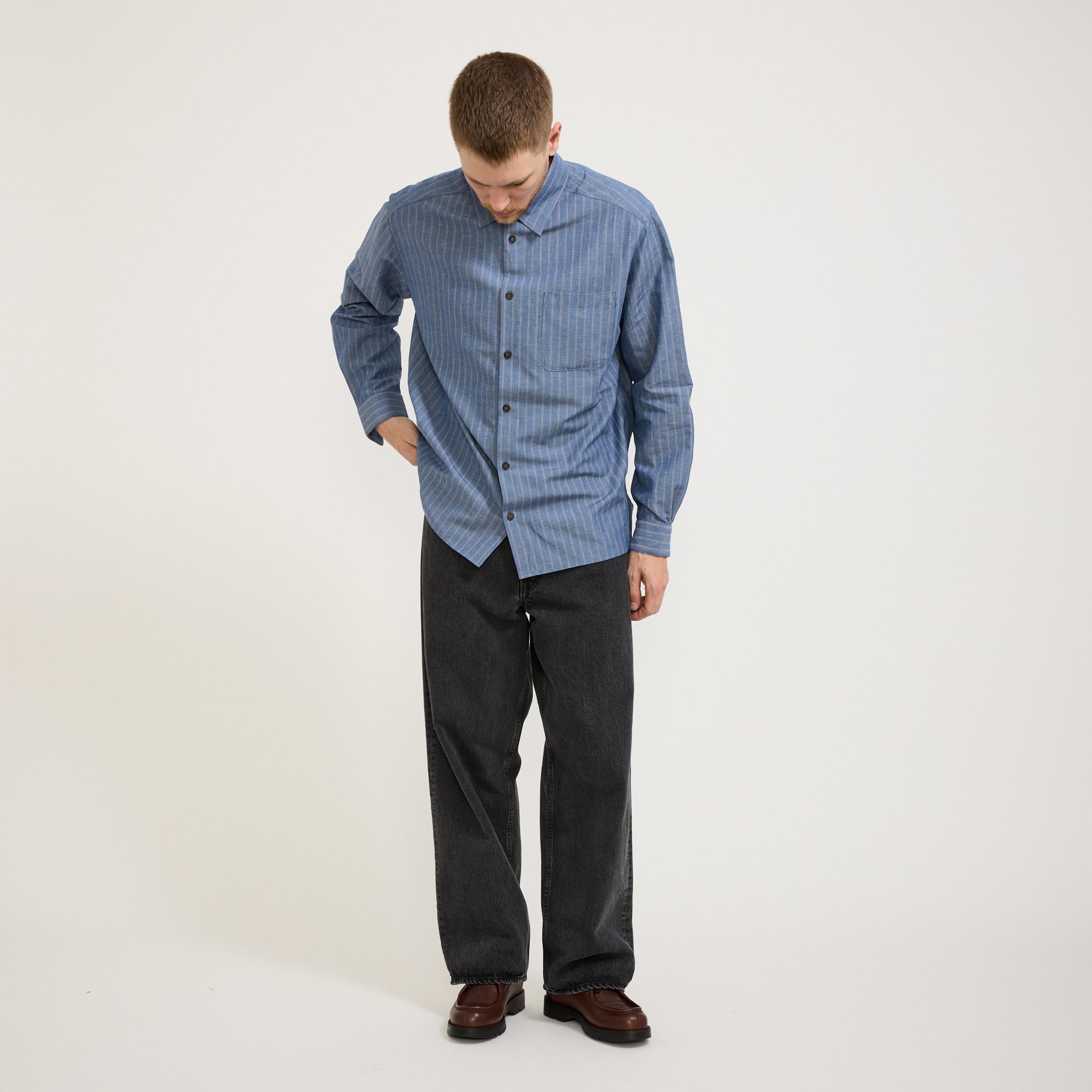 Malo Shirt Blue Stripe