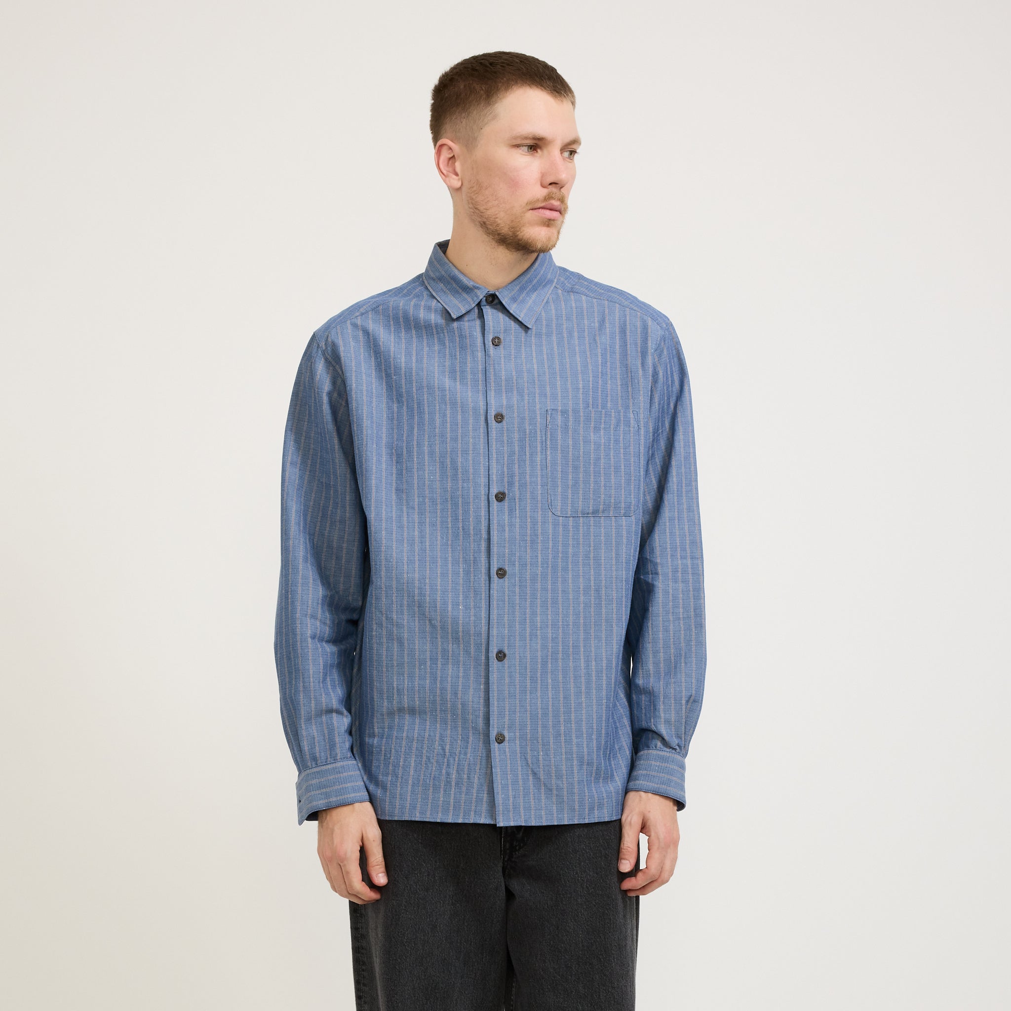 A.P.C. | Malo Shirt Blue Stripe | Maplestore