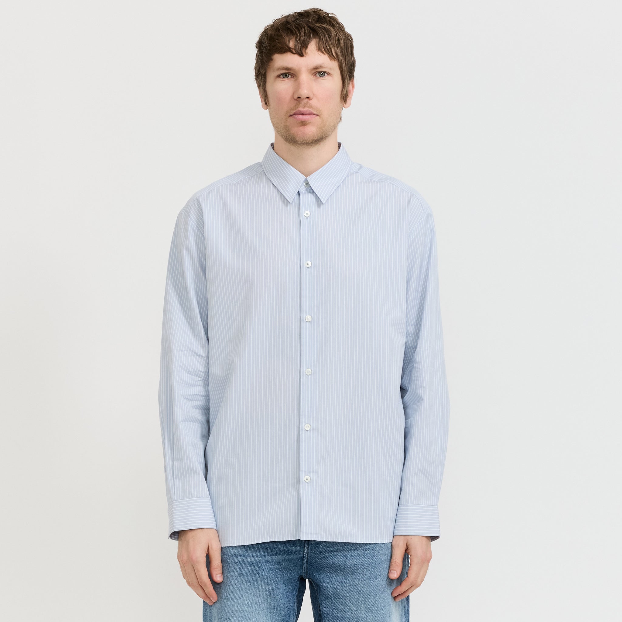 Malo Shirt Blue Grey