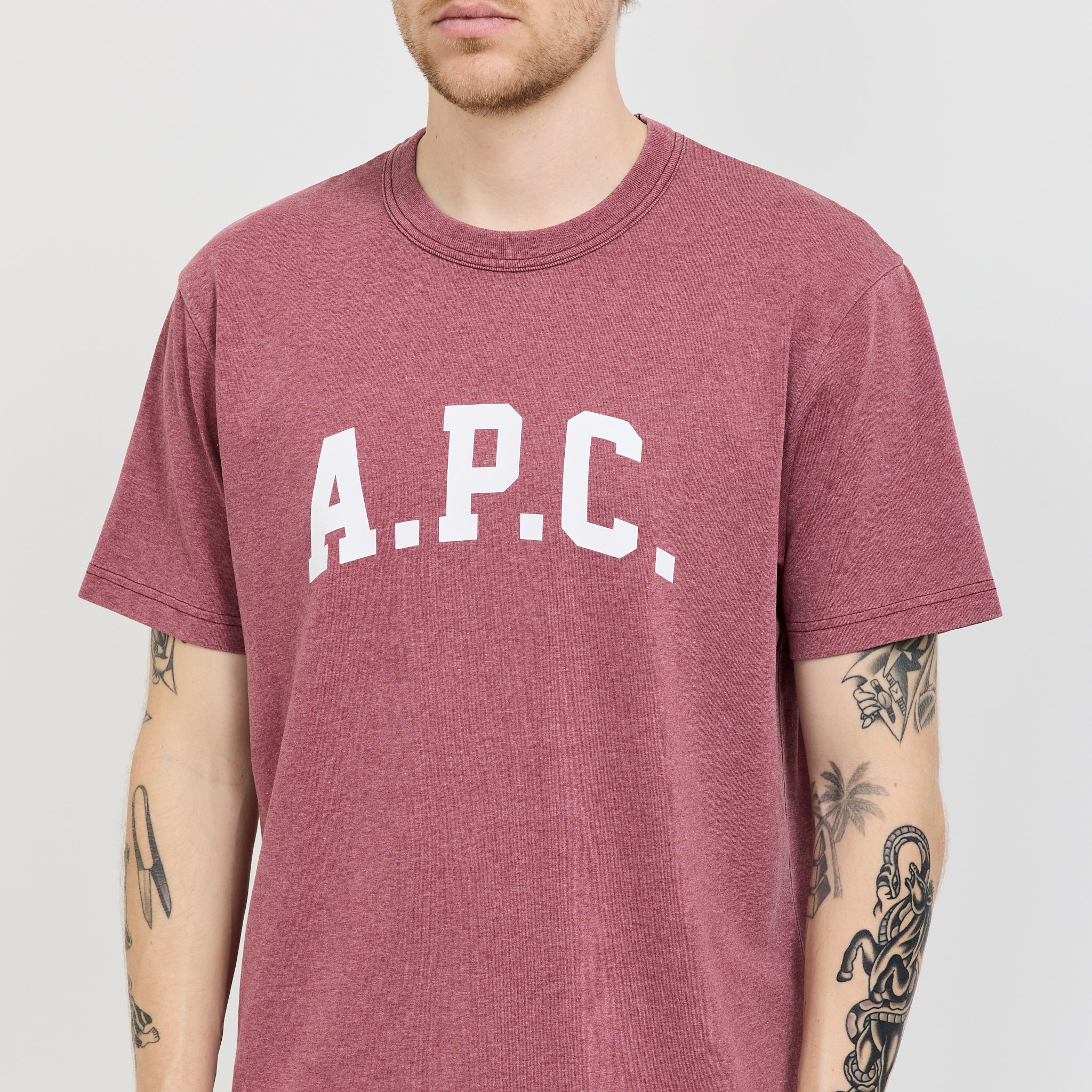 Marcus T-Shirt Dark Red/White