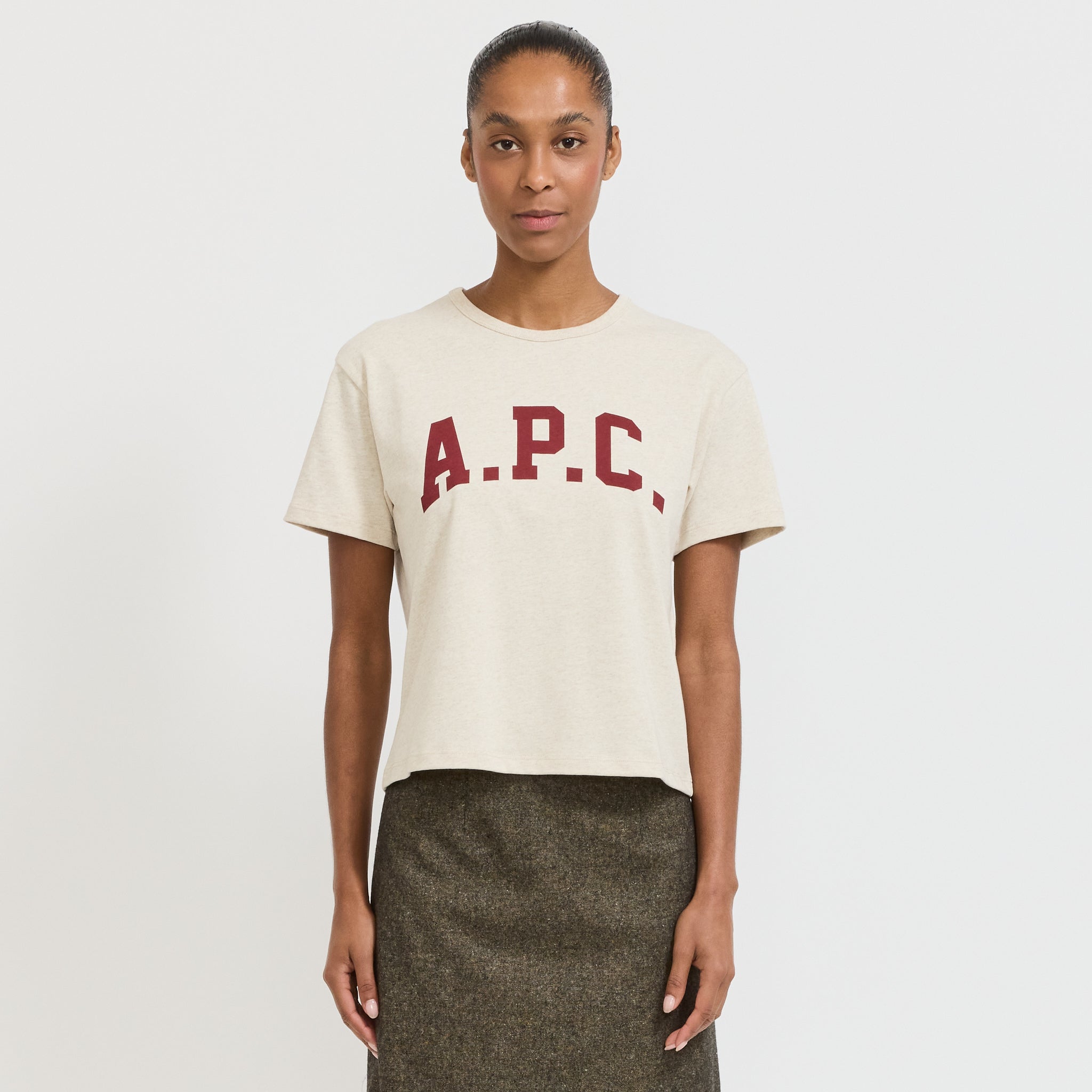 Margaret T-Shirt Ecru/Red