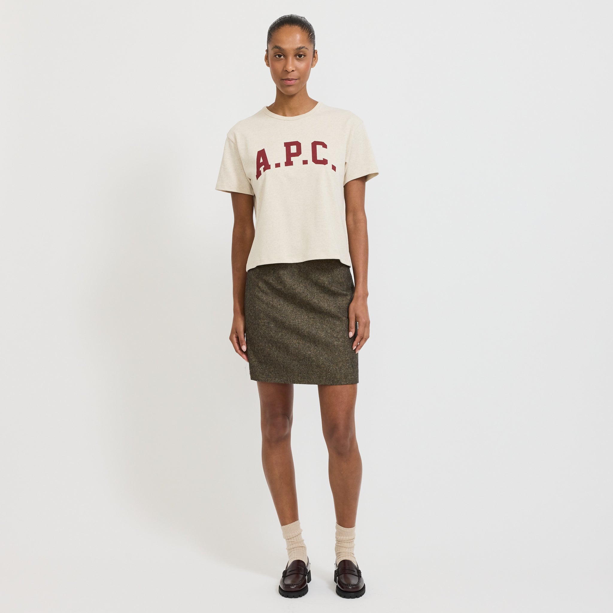Margaret T-Shirt Ecru/Red