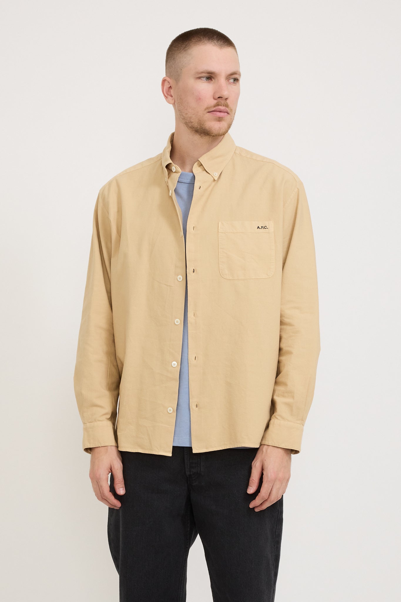 Mateo Logo Shirt Beige