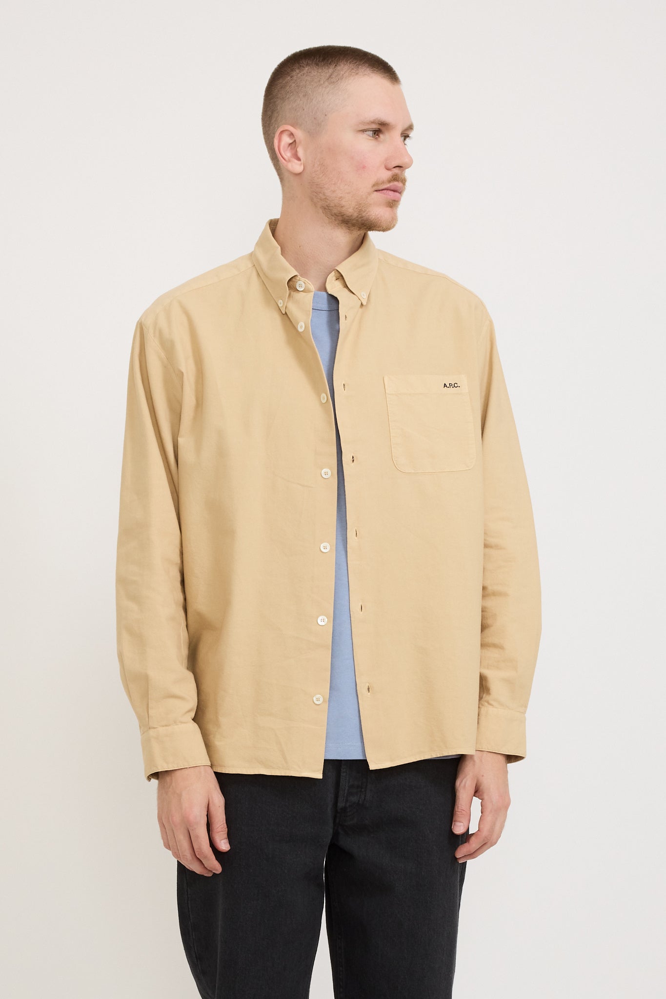 Mateo Logo Shirt Beige