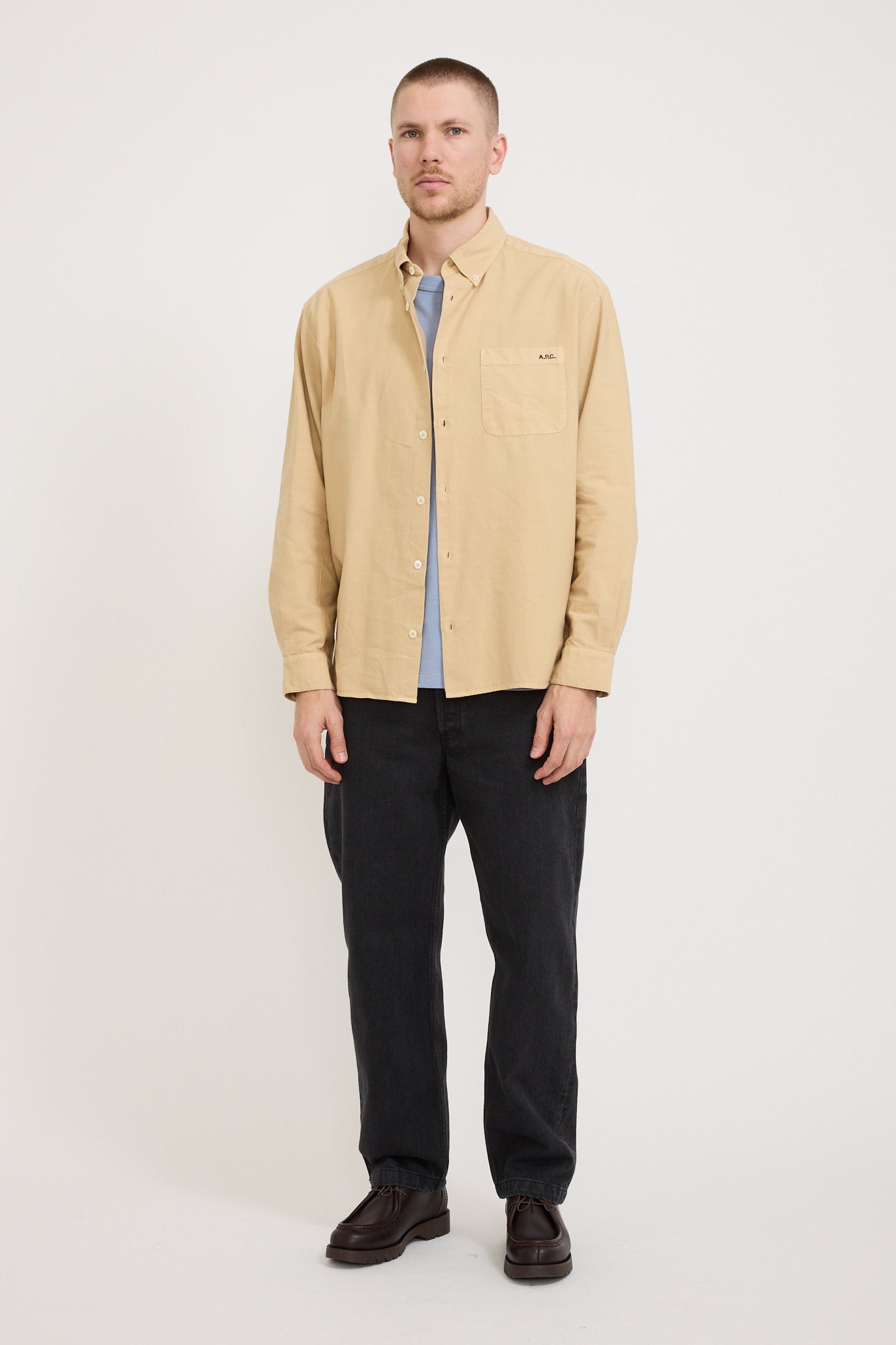 Mateo Logo Shirt Beige