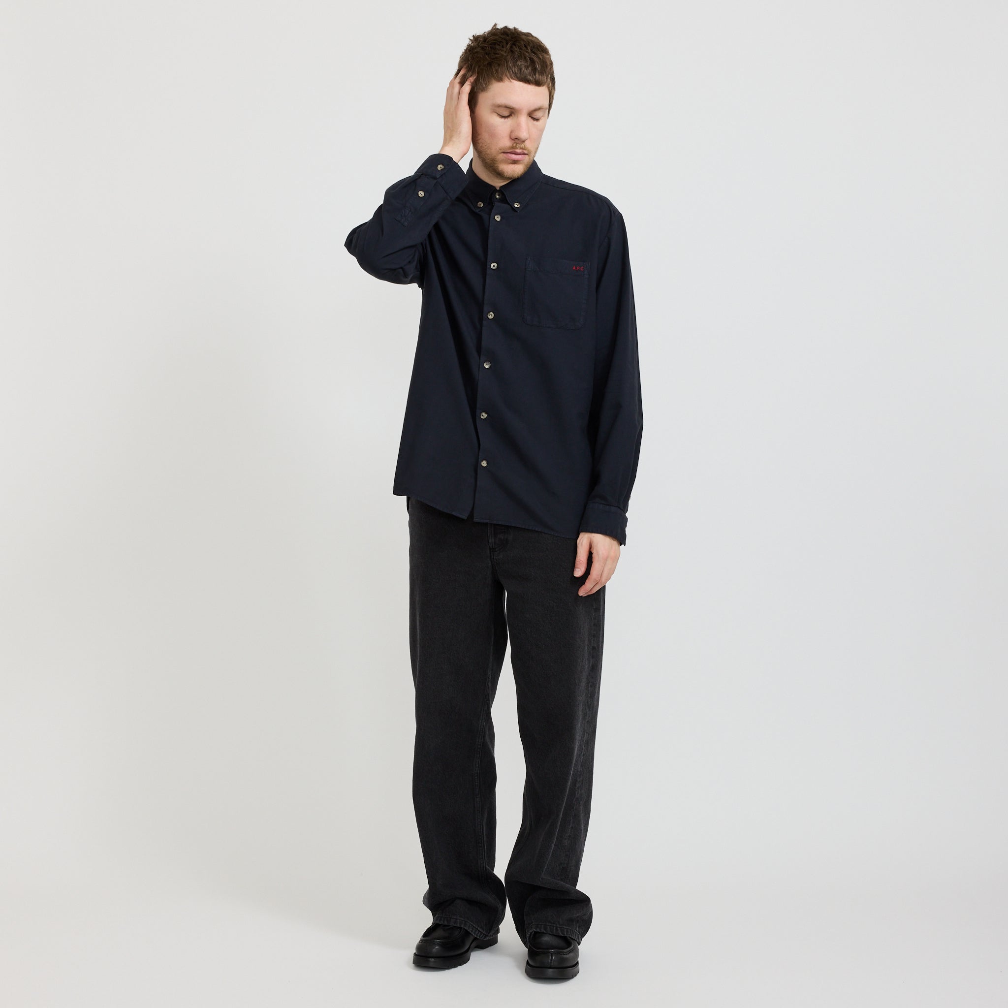 Mateo Logo Shirt Dark Navy