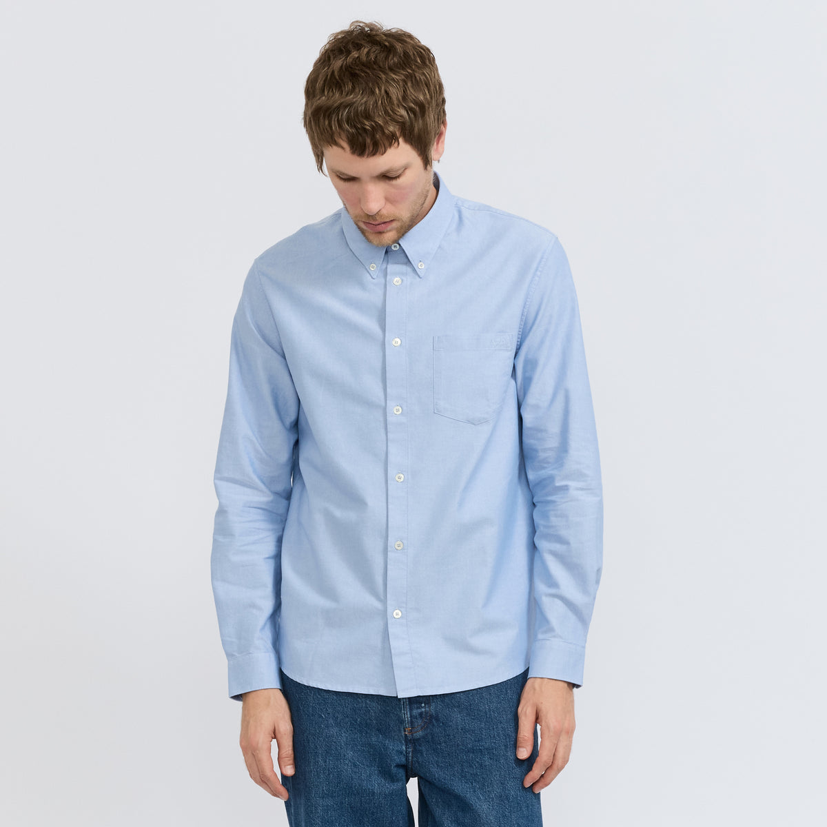 New Greg Shirt Light Blue – Men's Organic Cotton Shirt | Maplestore