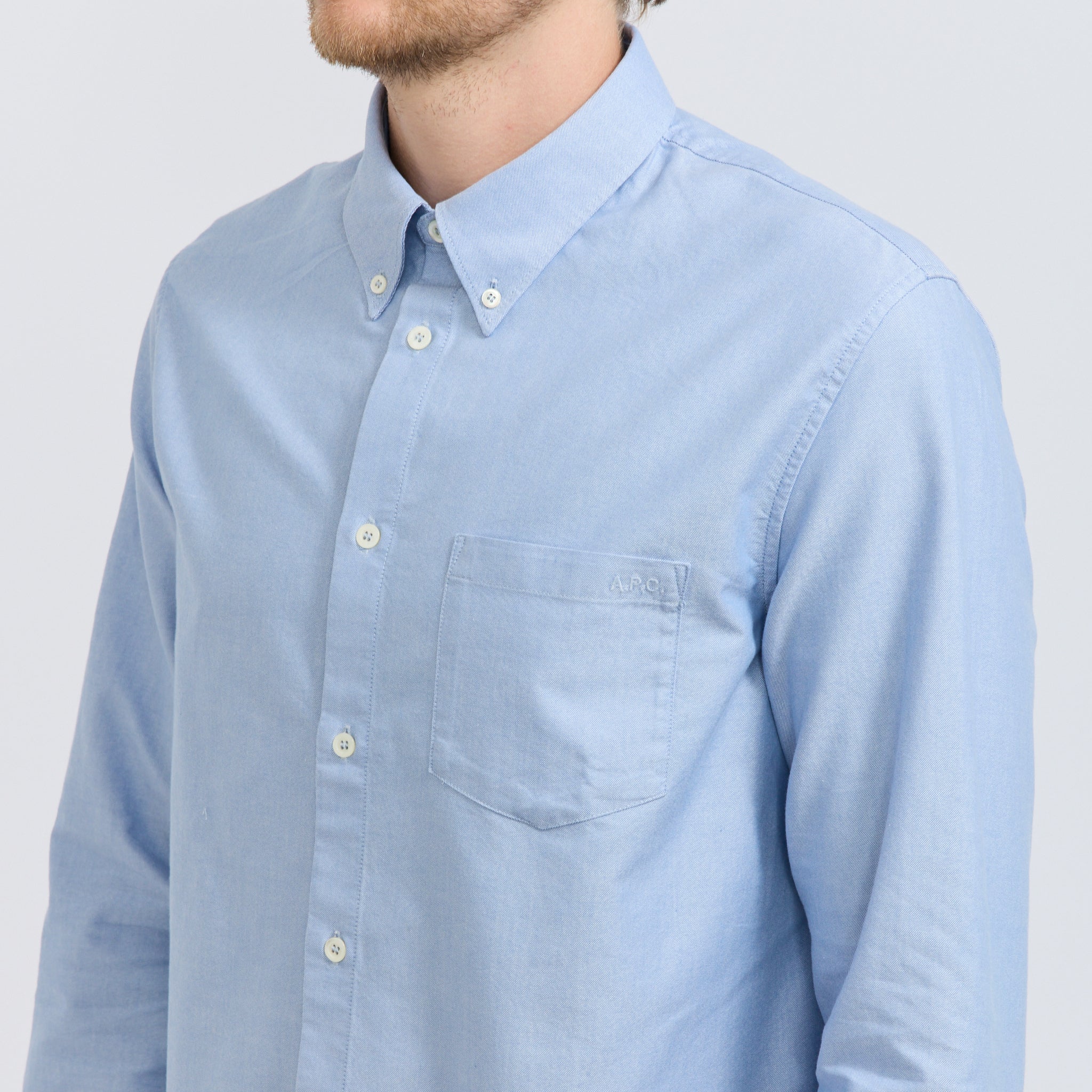 A.P.C. | New Greg Shirt Light Blue | Maplestore