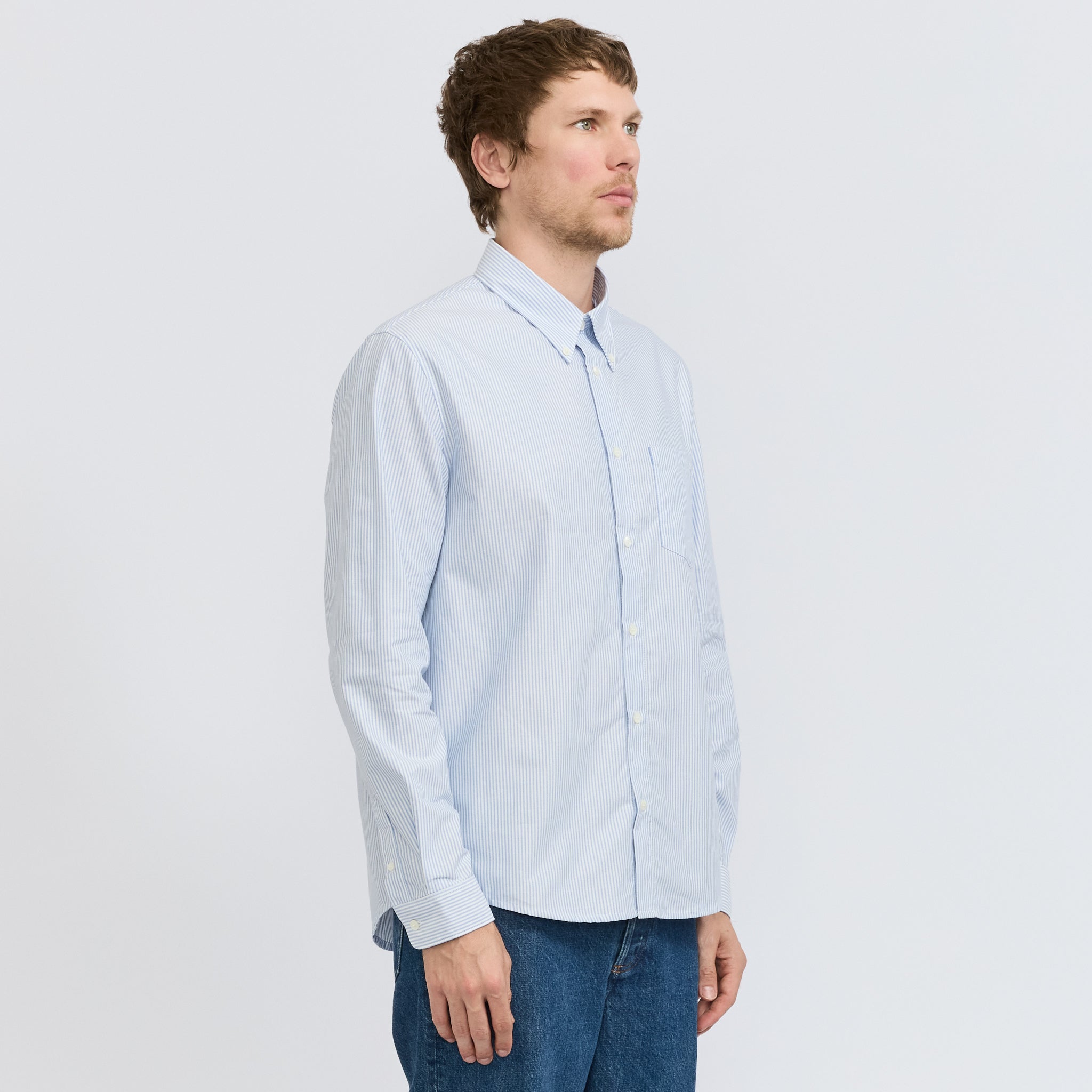 A.P.C. | New Greg Shirt Blue Stripe | Maplestore